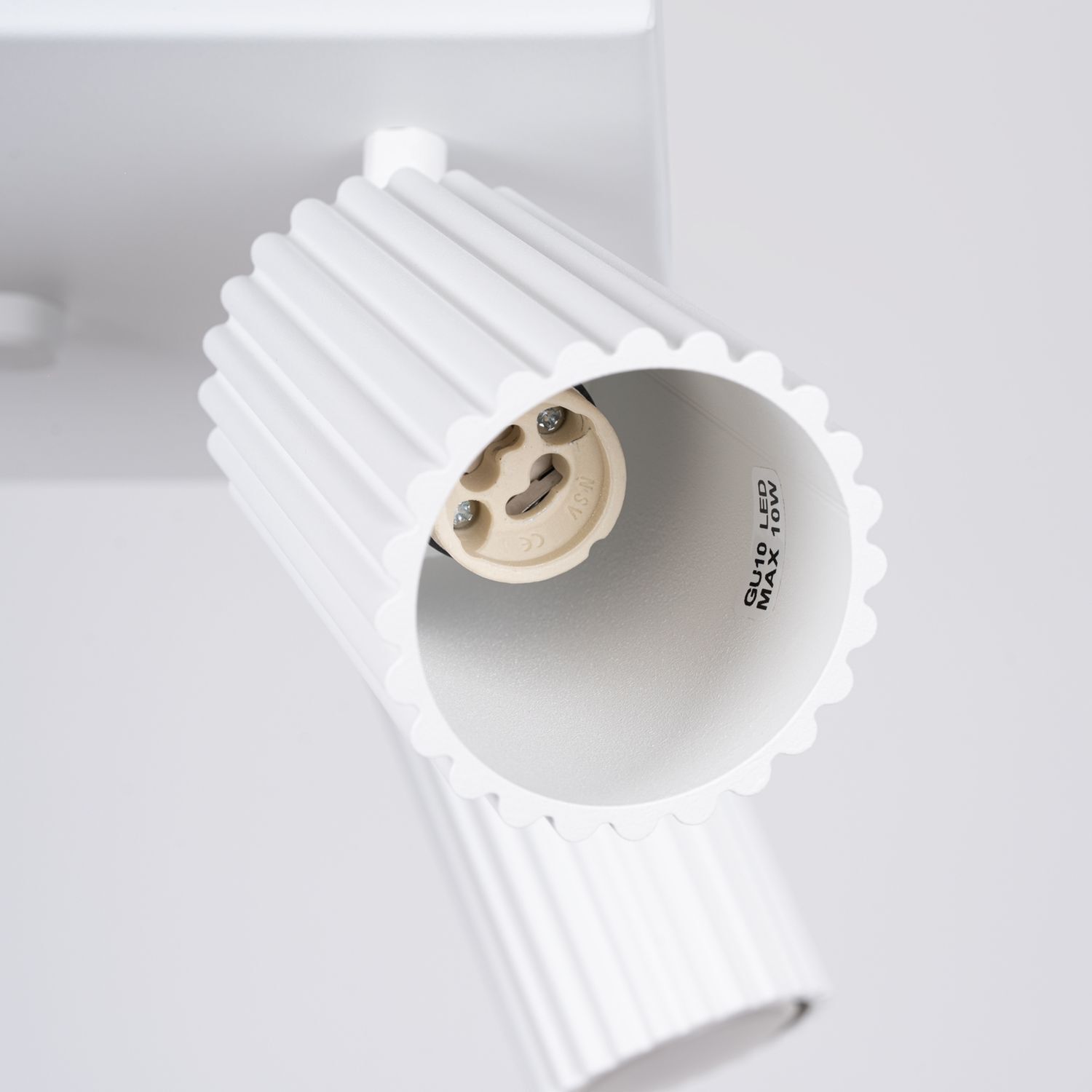 Projecteur de plafond 4 flammes GU10 L : 25 cm petit blanc Moderne