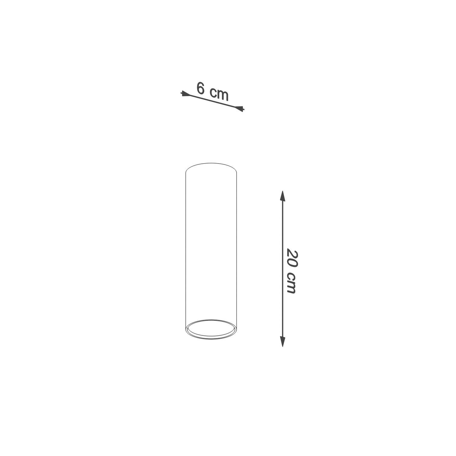 Plafonnier étroit Ø 6 cm Moderne Métal Blanc GU10