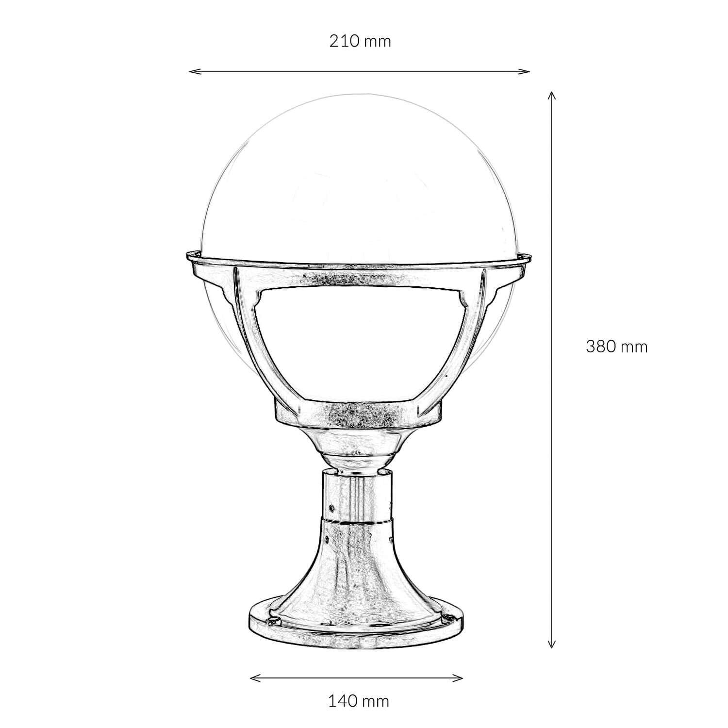 Premium lampe de socle extérieur en laiton véritable Antique