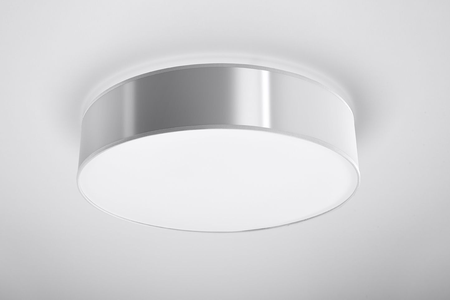 Plafonnier rond Ø 55 cm Gris 4x E27 anti-éblouissement ATISS