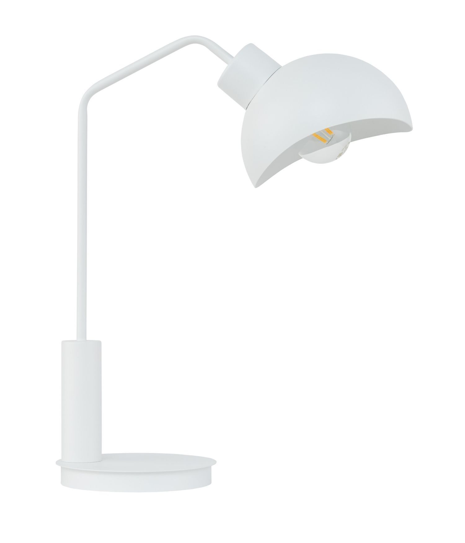 Lampe de table Blanc Métal Design 46 cm E27 Lire Travailler