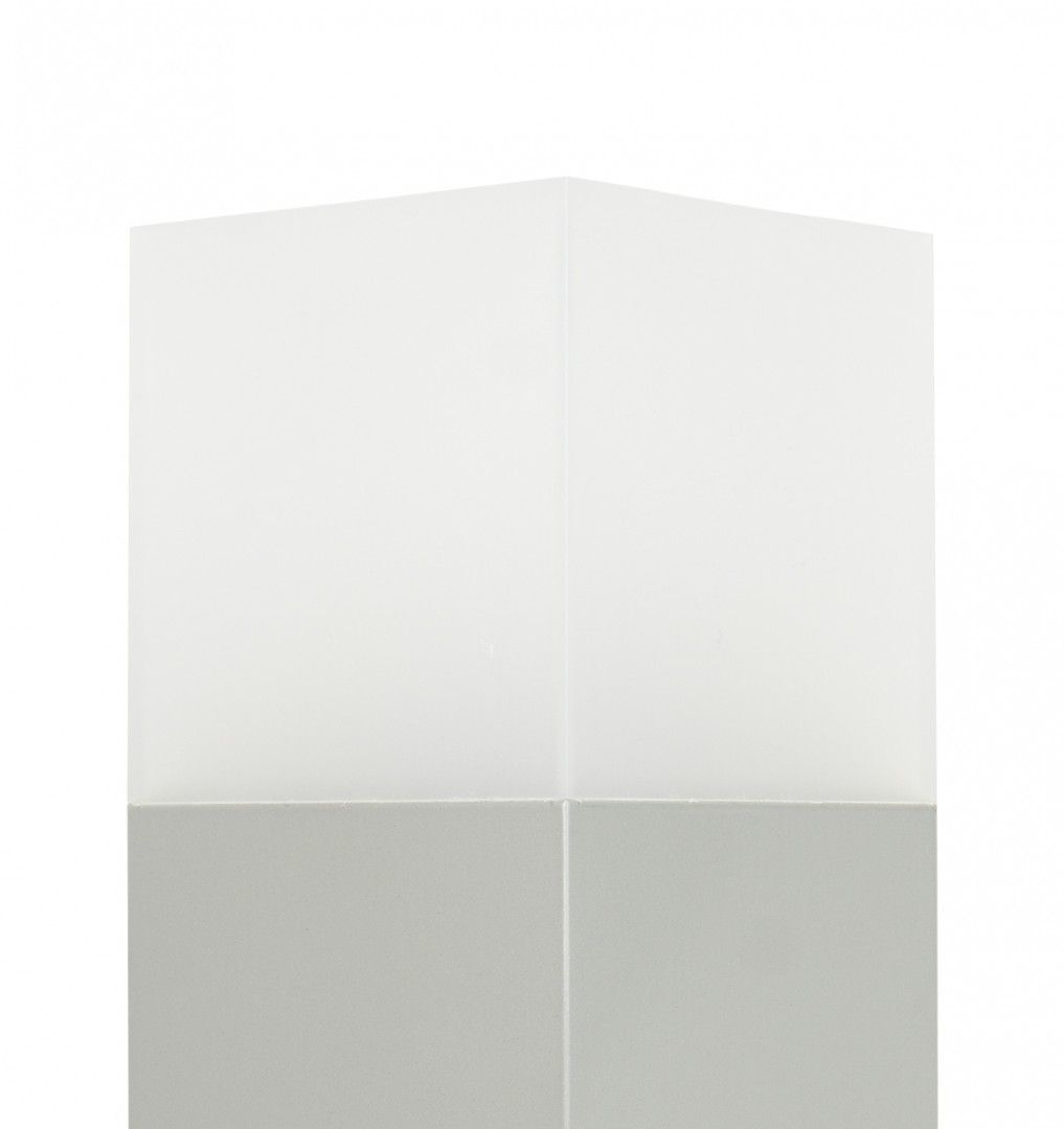 Luminaire d'allée argenté 100 cm IP44 carré à faible éblouissement