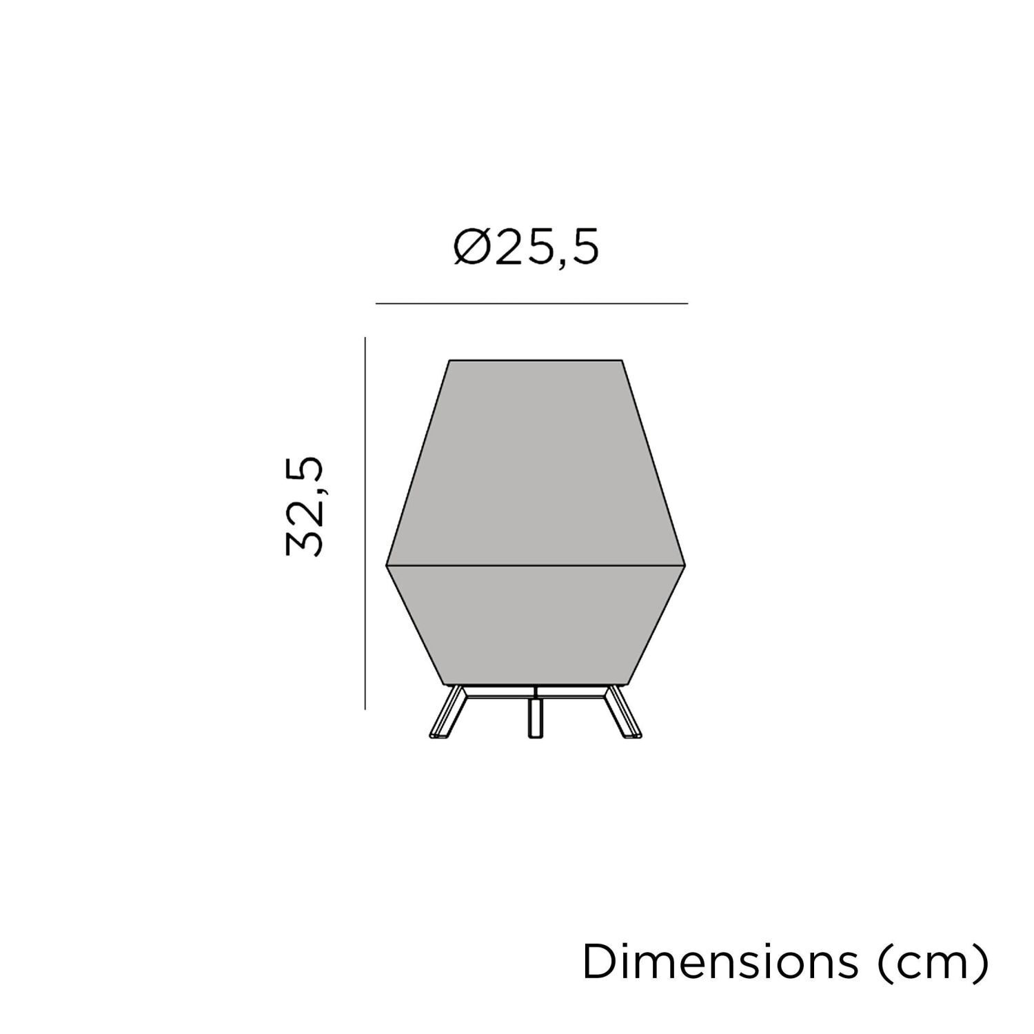 Lampe de table LED sans fil Batterie IP54 Variateur Télécommande 32,5cm
