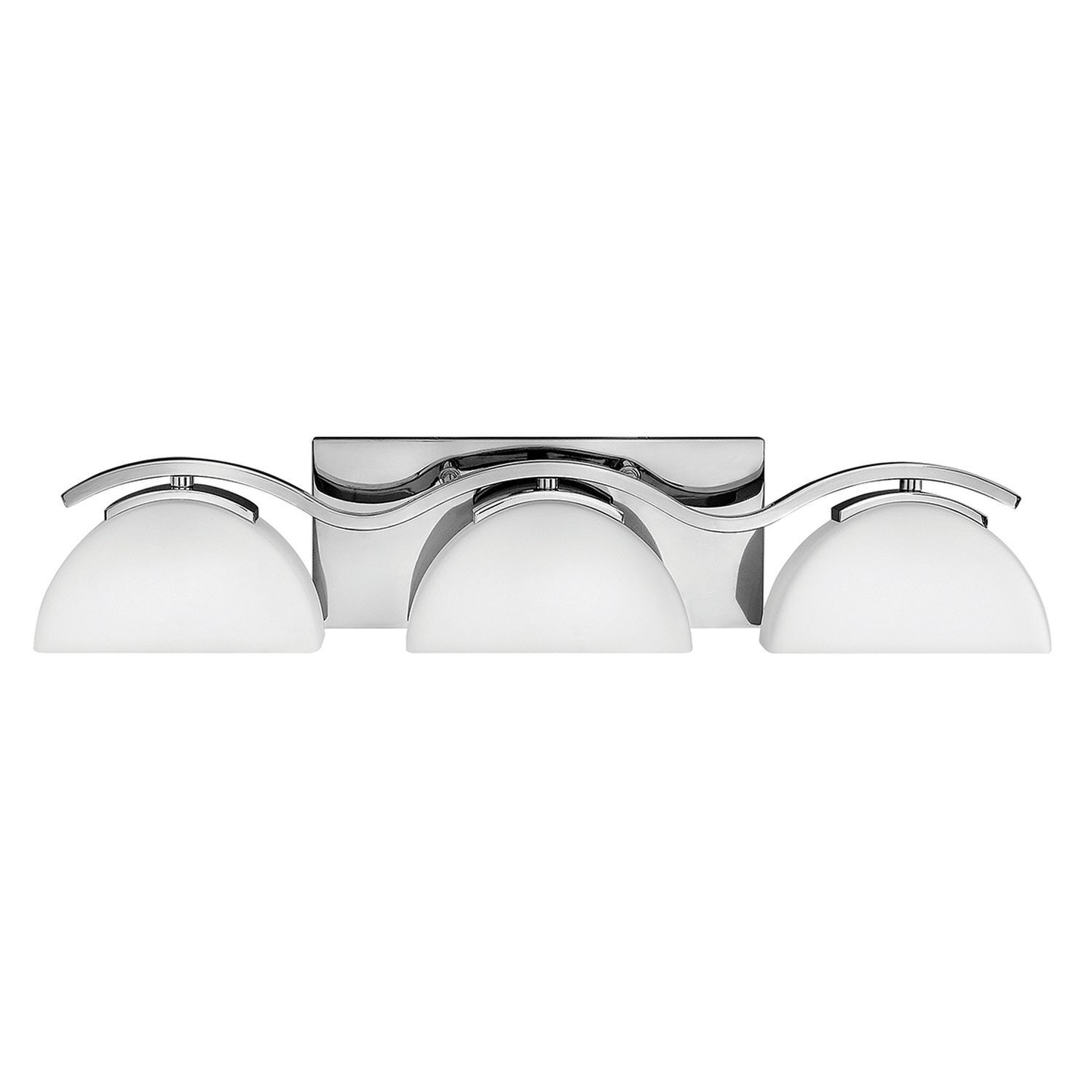 Lampe de salle de bain LED IP44 chrome blanc satiné NATHA