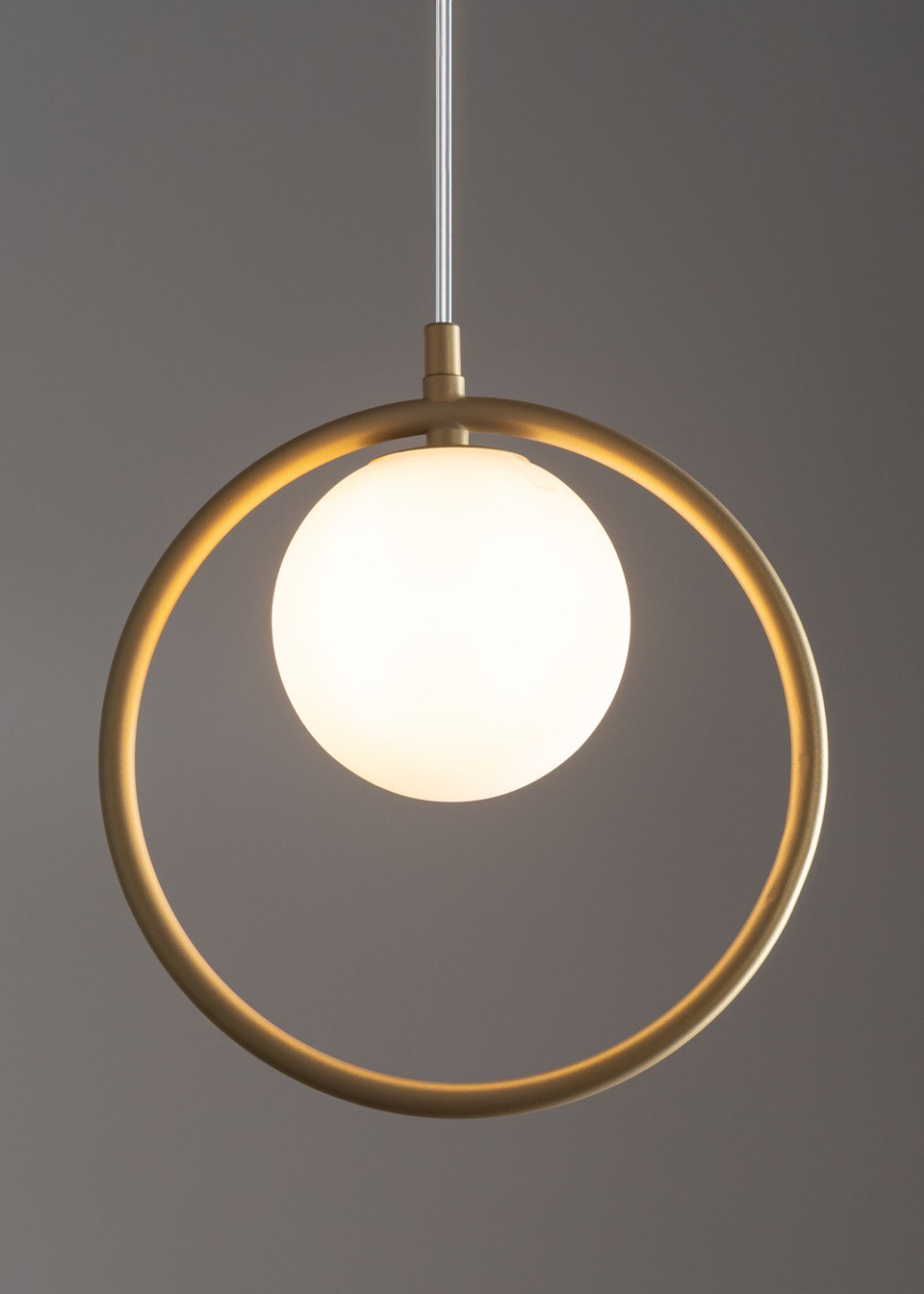 Lampe à suspendre Métal Or Verre Boule Ø12 cm G9 Moderne