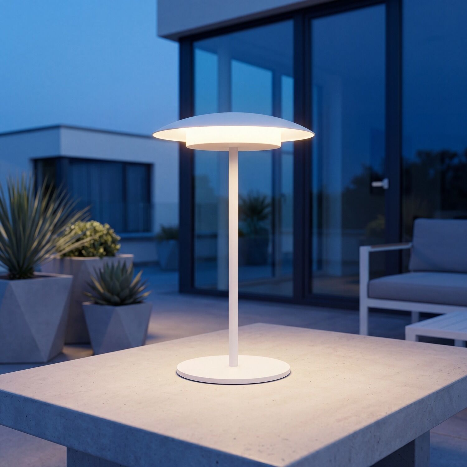 Akku Tischleuchte LED Touch Dimmer IP44 3000 K Portable Extérieur