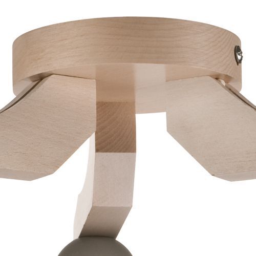 Plafonnier en hêtre blanc bois salon