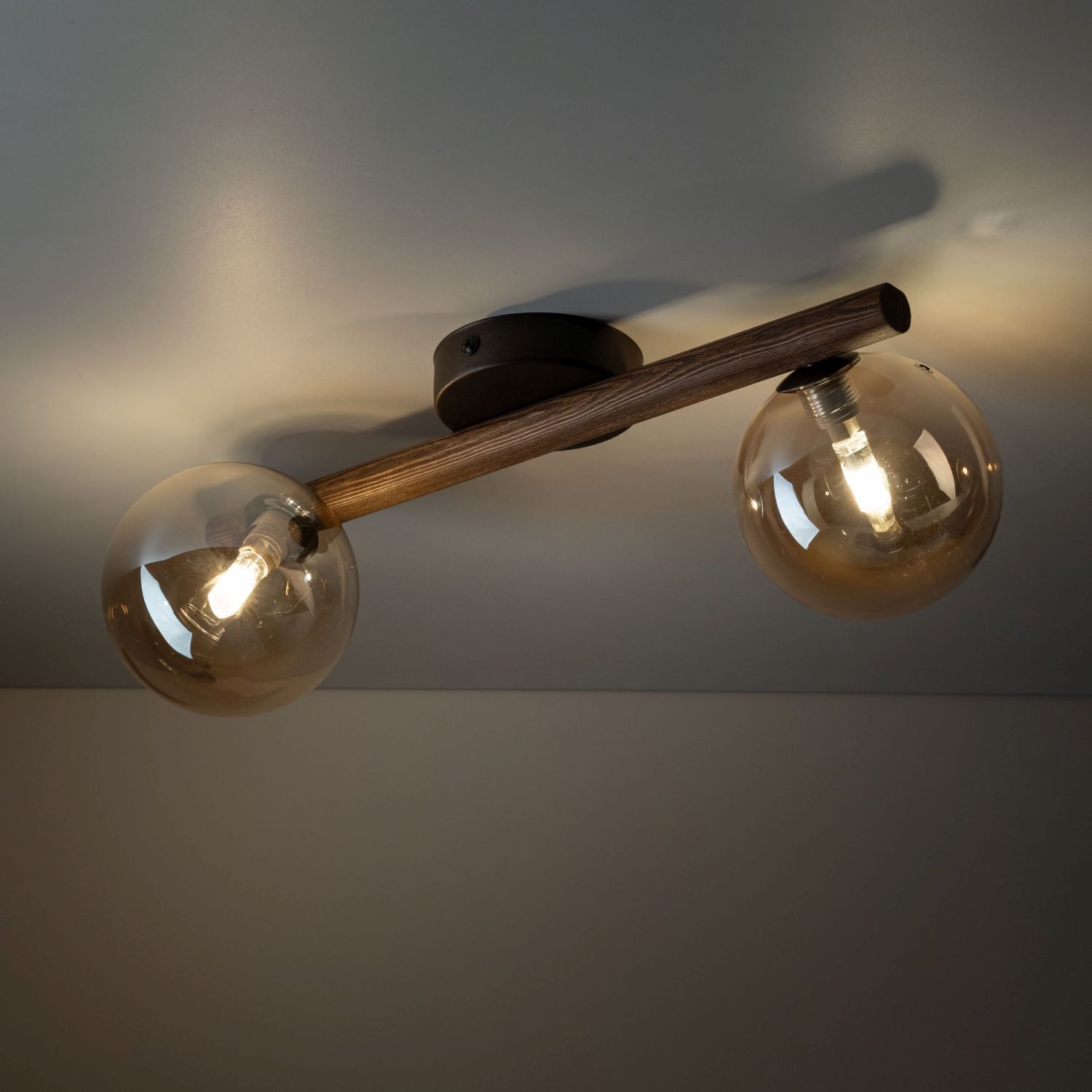 deckenleuchte, holzstange, glühbirnen, ecklampe, eid