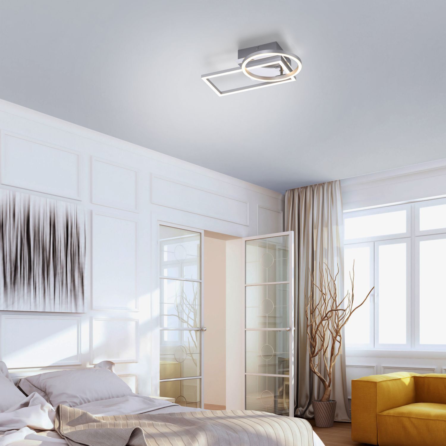 Plafonnier LED ajustable en acier L:37 cm 1260 lm