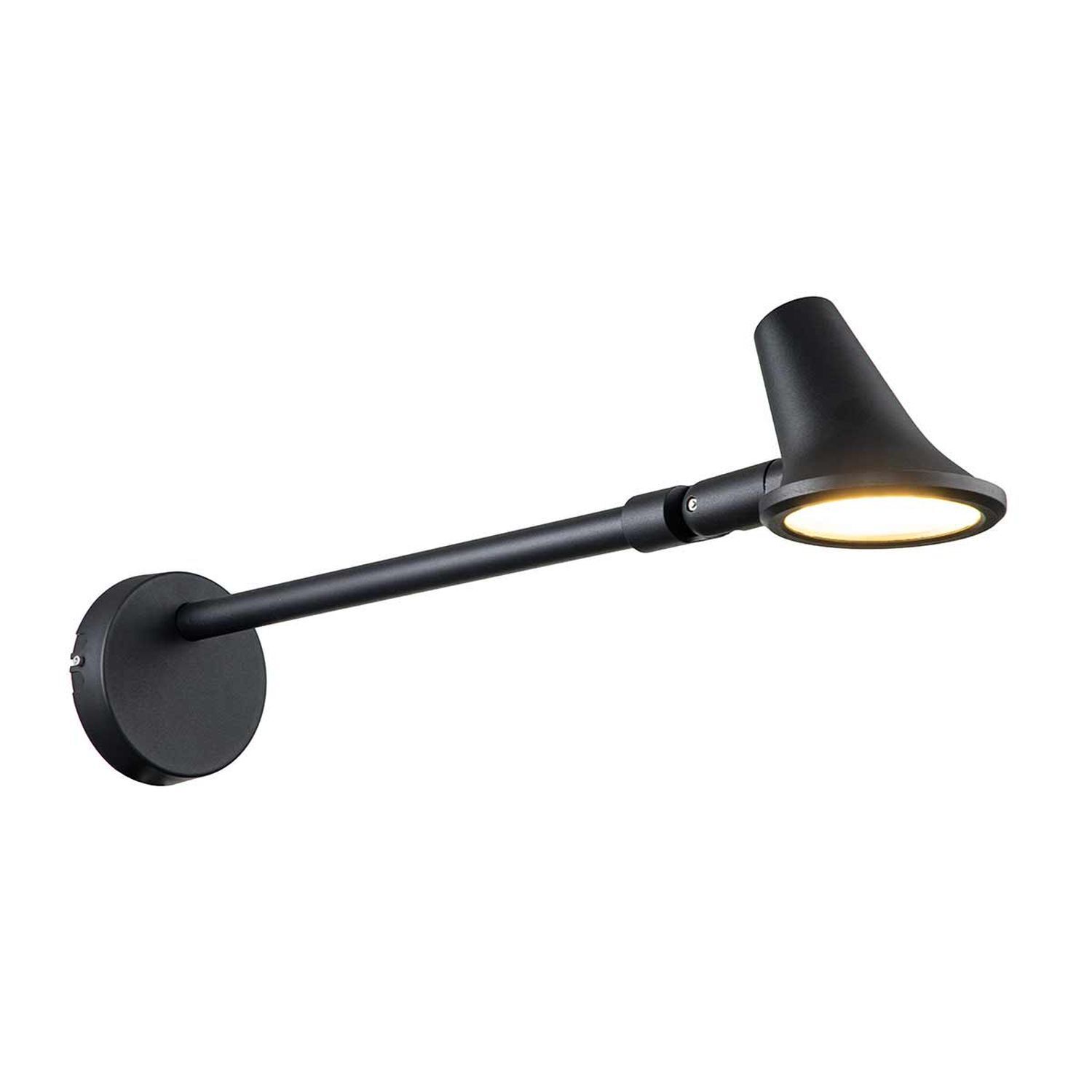 Lampe d'extérieur LED acier inoxydable H : 20,8 cm IP66 noir orientable Lampe, Beleuchtung