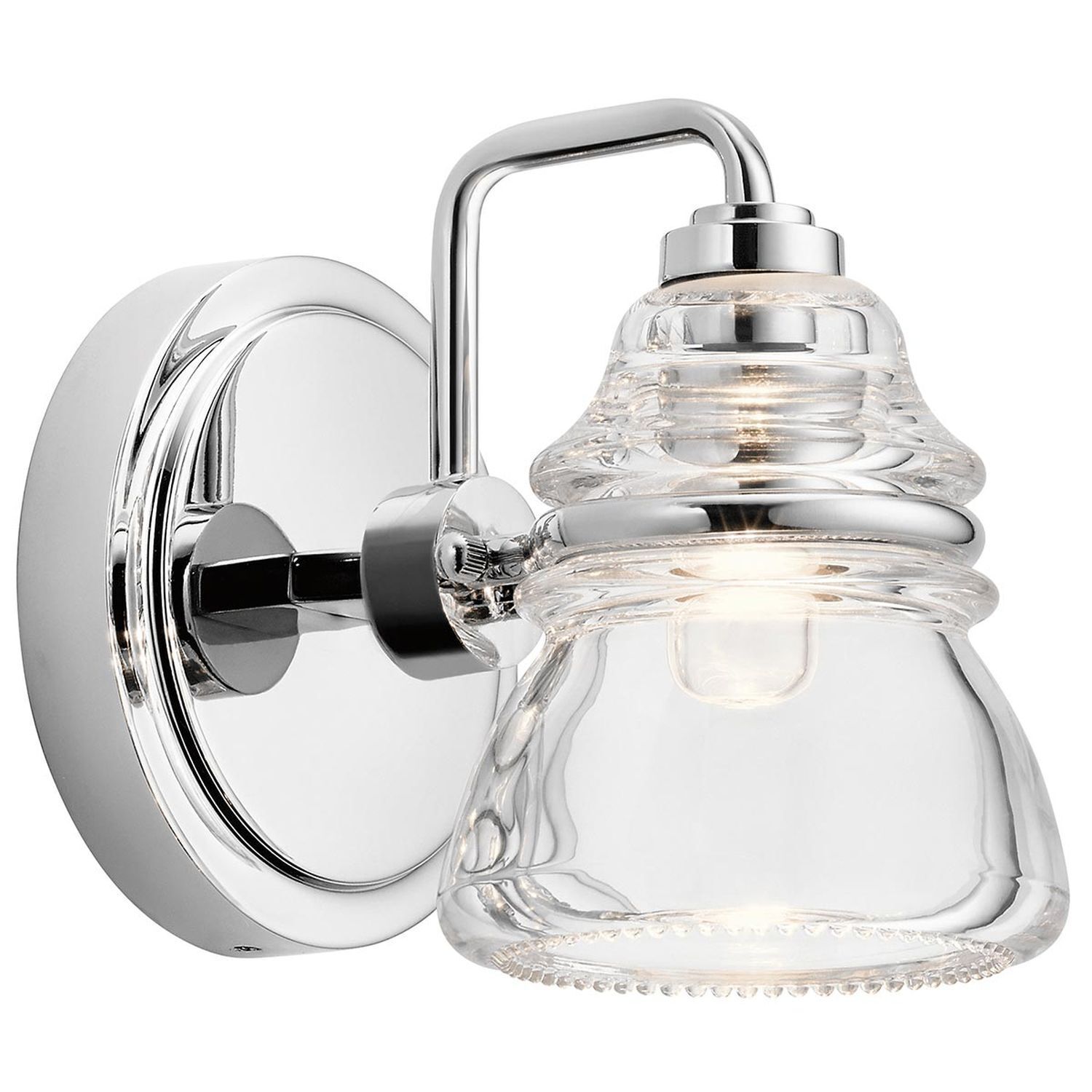 Applique murale Salle de bain LED G9 IP44 H : 16,3 cm Chrome poli