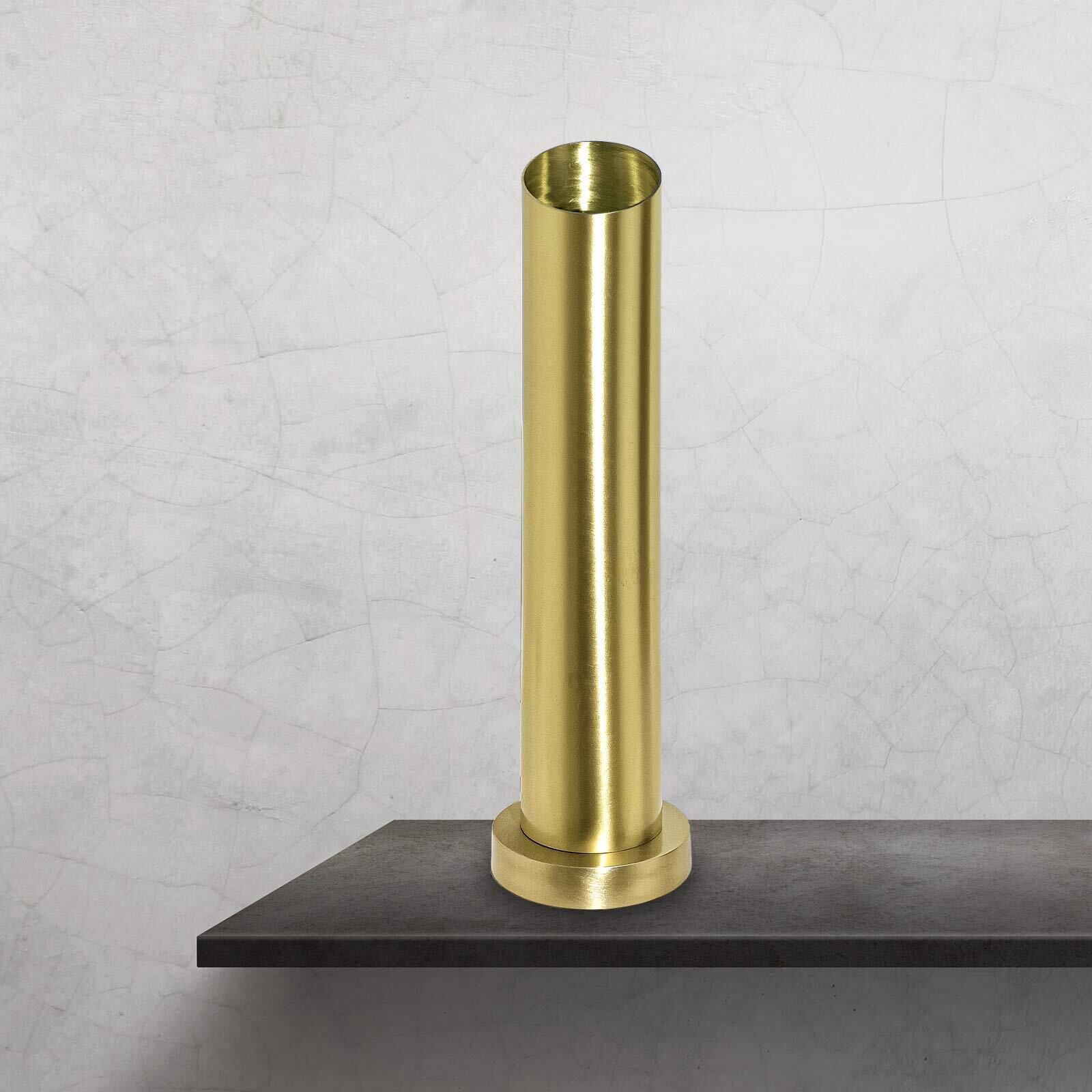 Lampe de table laiton H : 43 cm Ø 8,5 cm étroit massif E27 Munition, Kugel, Waffe