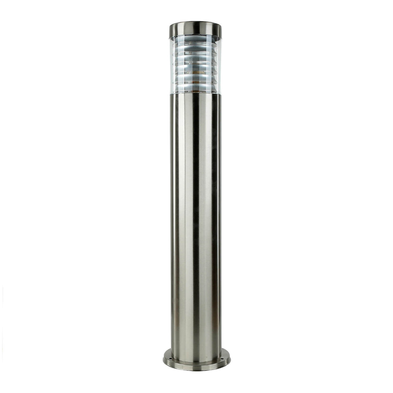 aussen-stehleuchte-wegeleuchte-jojo-1-flammig-silber-modern-138-1 Standleuchte, Außenleuchte, Stahl, LED-Lampe, Schwarzstahl