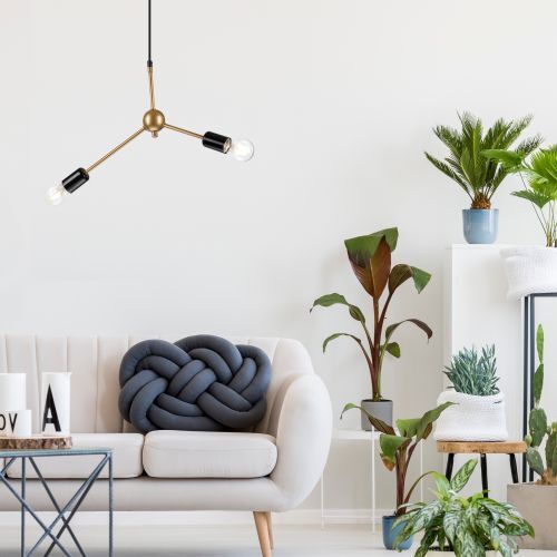 Suspension table à manger en métal doré salon Suspension table à manger en métal doré salon