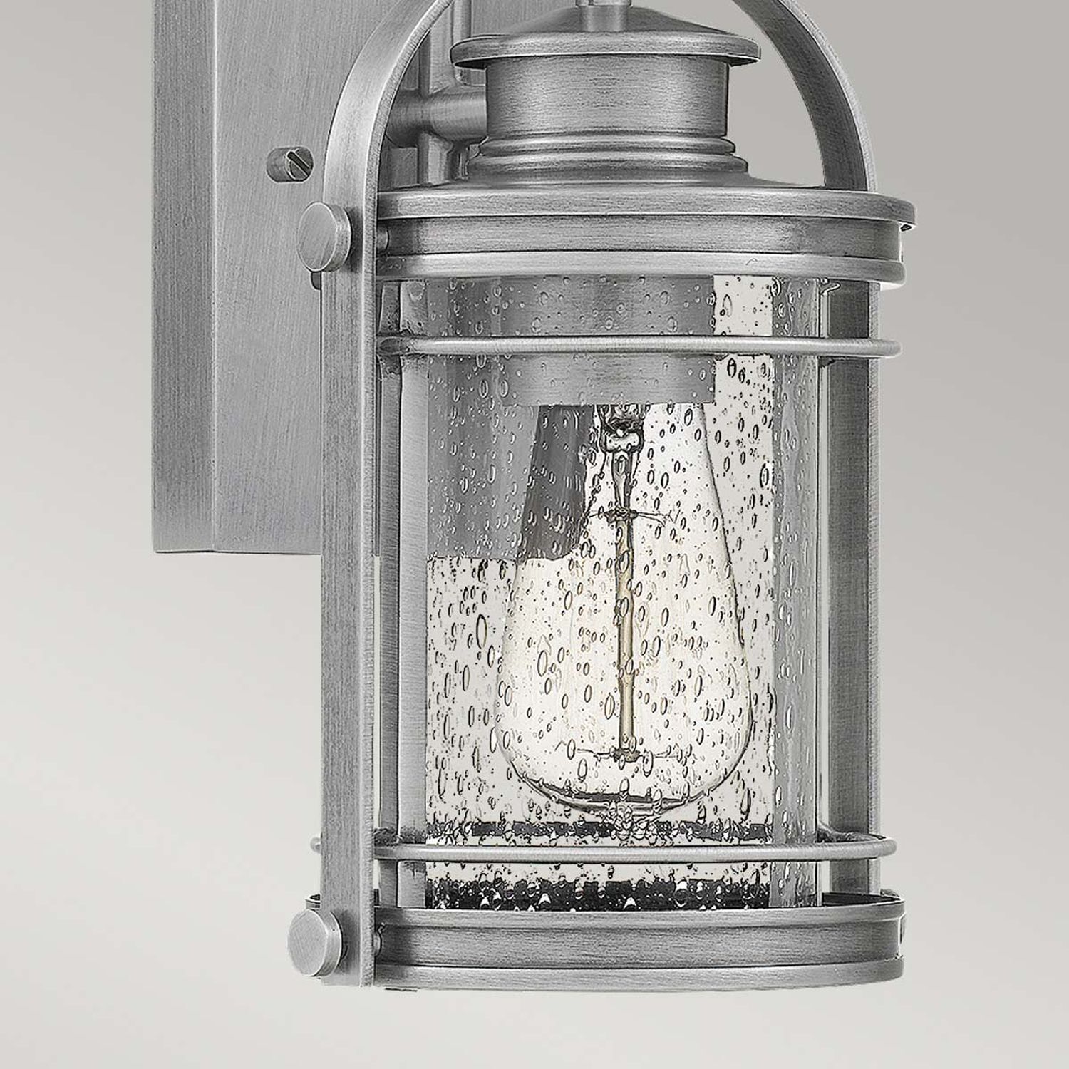 Applique extérieure E27 IP44 H : 28,9 cm Aluminium Verre
