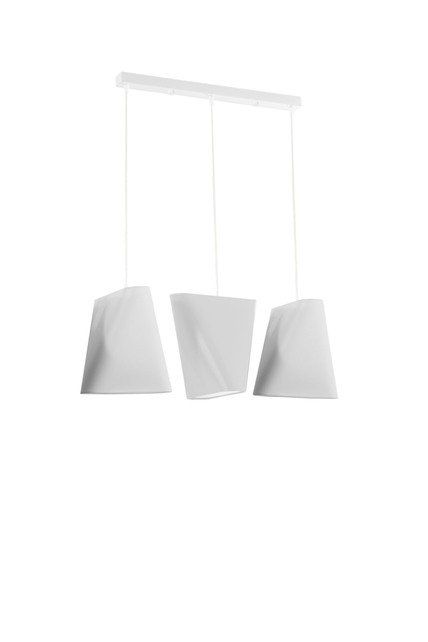 Lampe à suspendre 3 flammes Blanc Abat-jour en tissu E27 Moderne