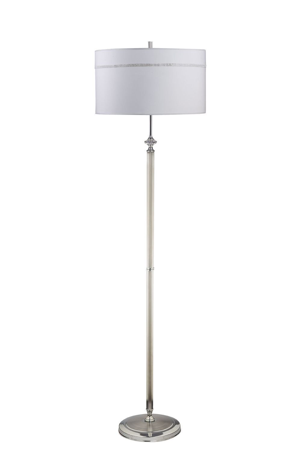 Lampadaire Tissu Gris clair Chrome 166cm Lampe UMNU