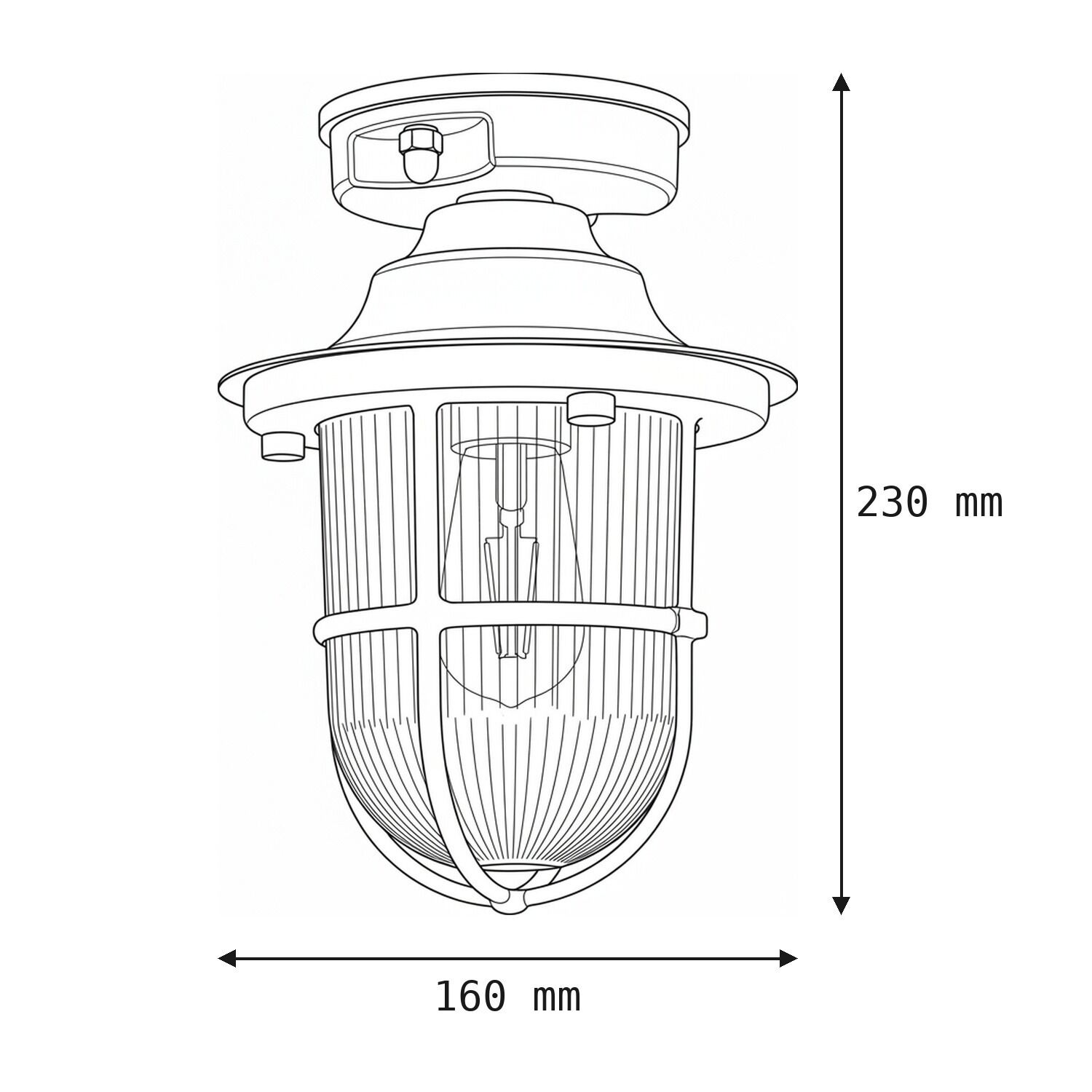 Wandlampe, Außenleuchte, Glasopfer, Lichtschutz, Gips-Glas-Konstruktion