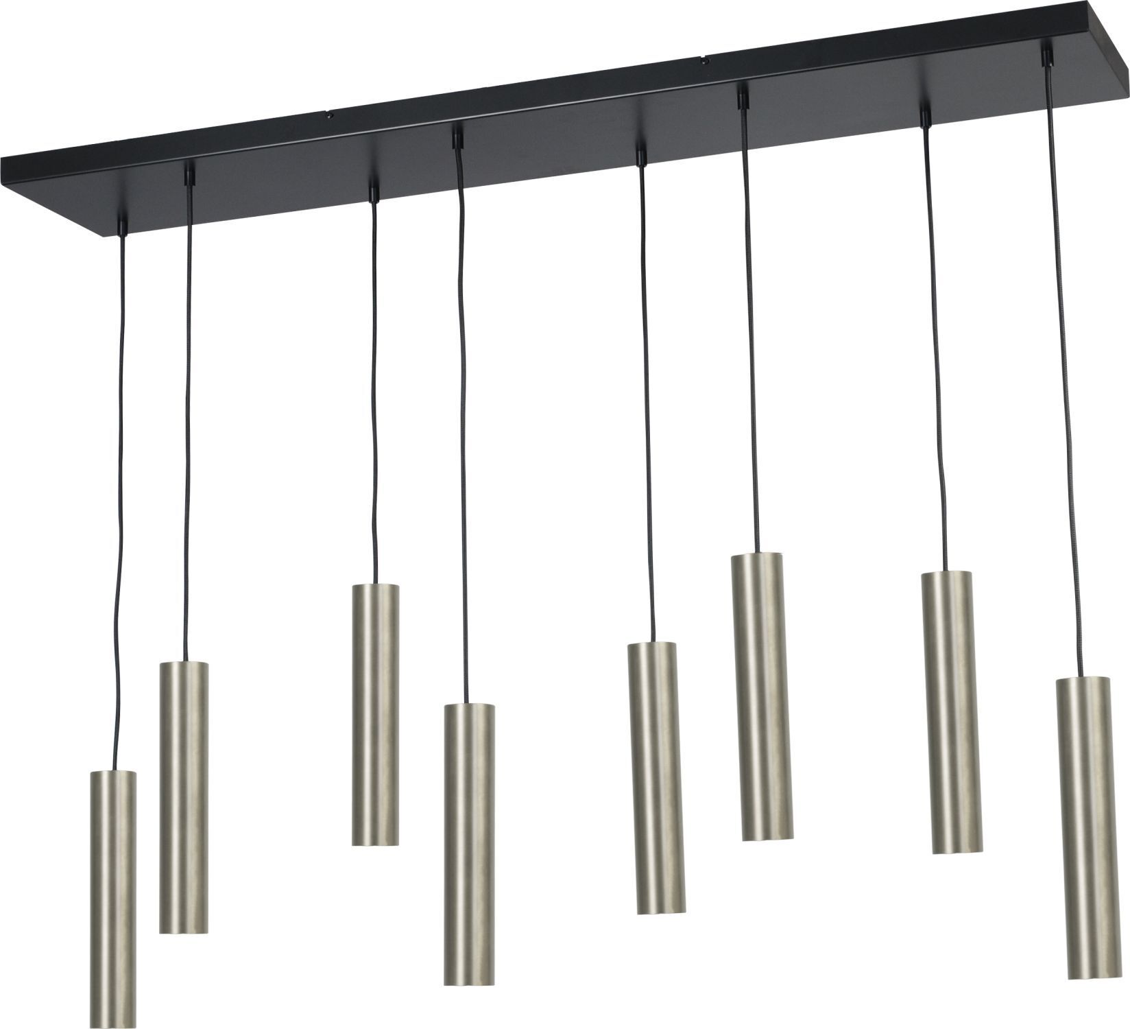 Lampe à suspendre Table de salle à manger noir nickel 8 flammes GU10