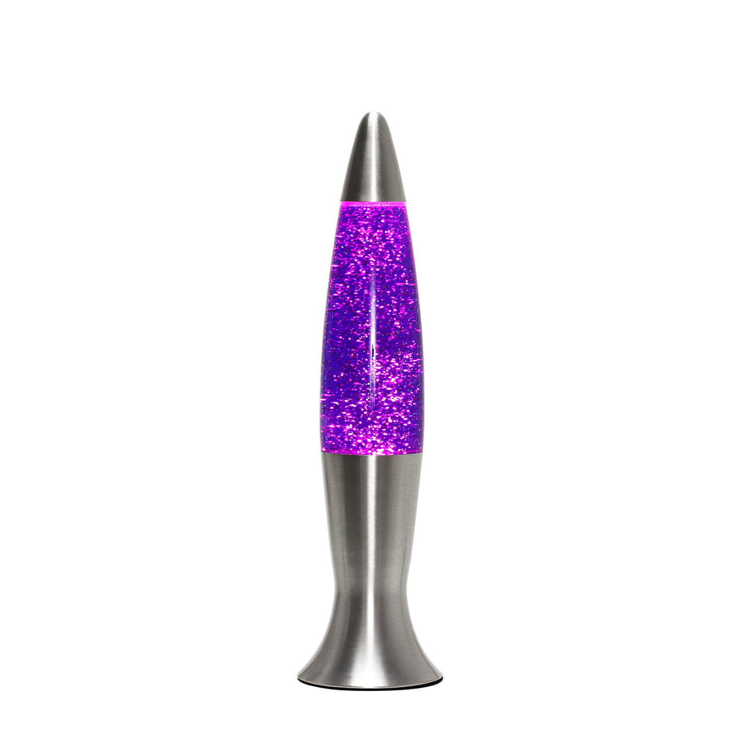 Lampe à Lave Rétro Paillettes Violet Argent H:40cm ANGELINA