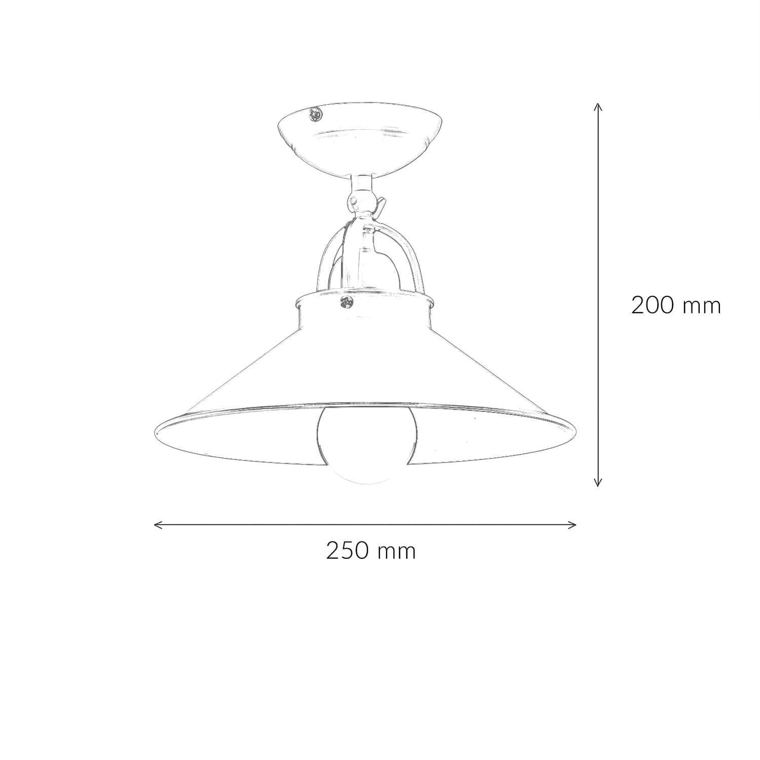 Plafonnier en laiton orientable E27 Ø 25 cm