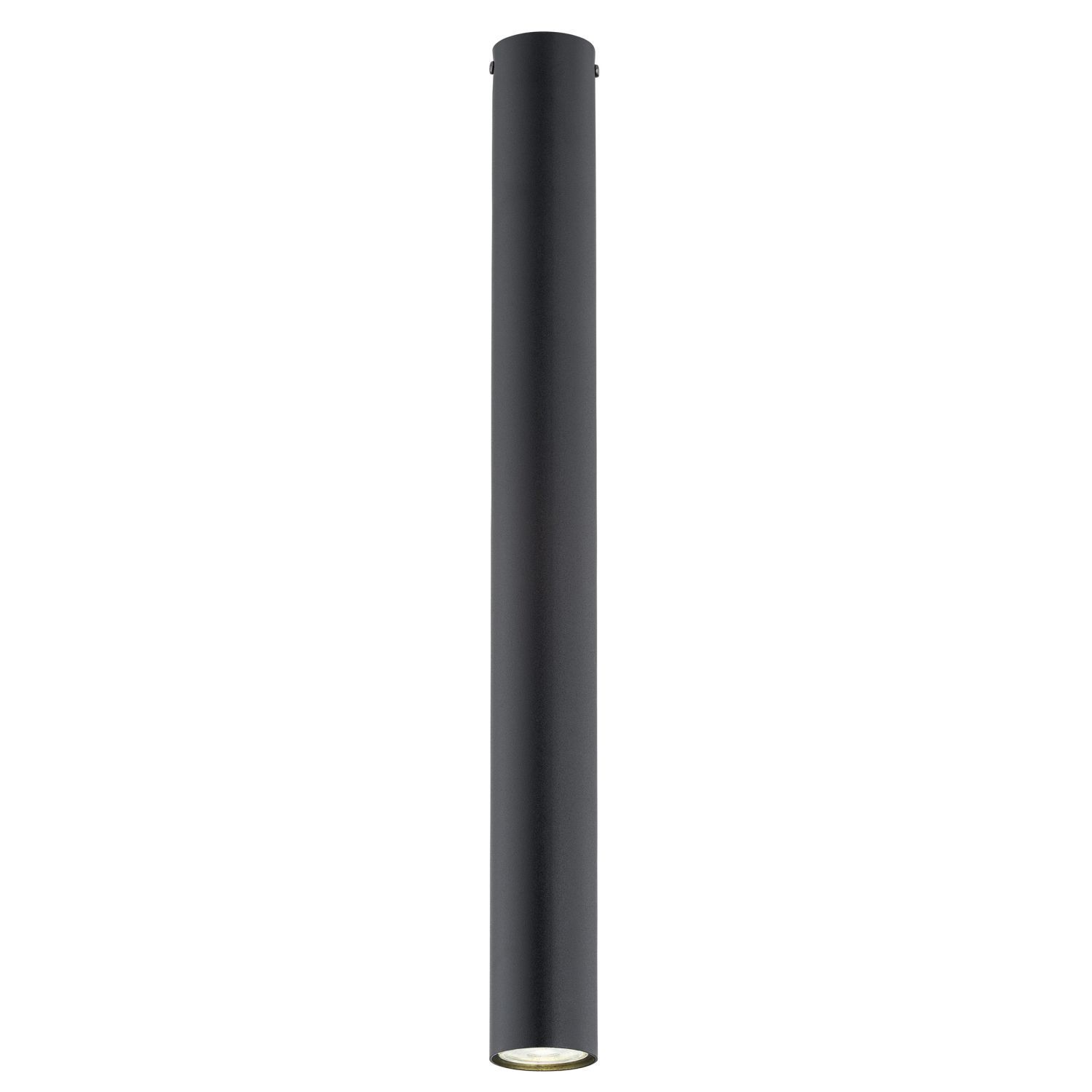 Plafonnier noir L : 6 cm Hauteur 60 cm Métal GU10 Apparent