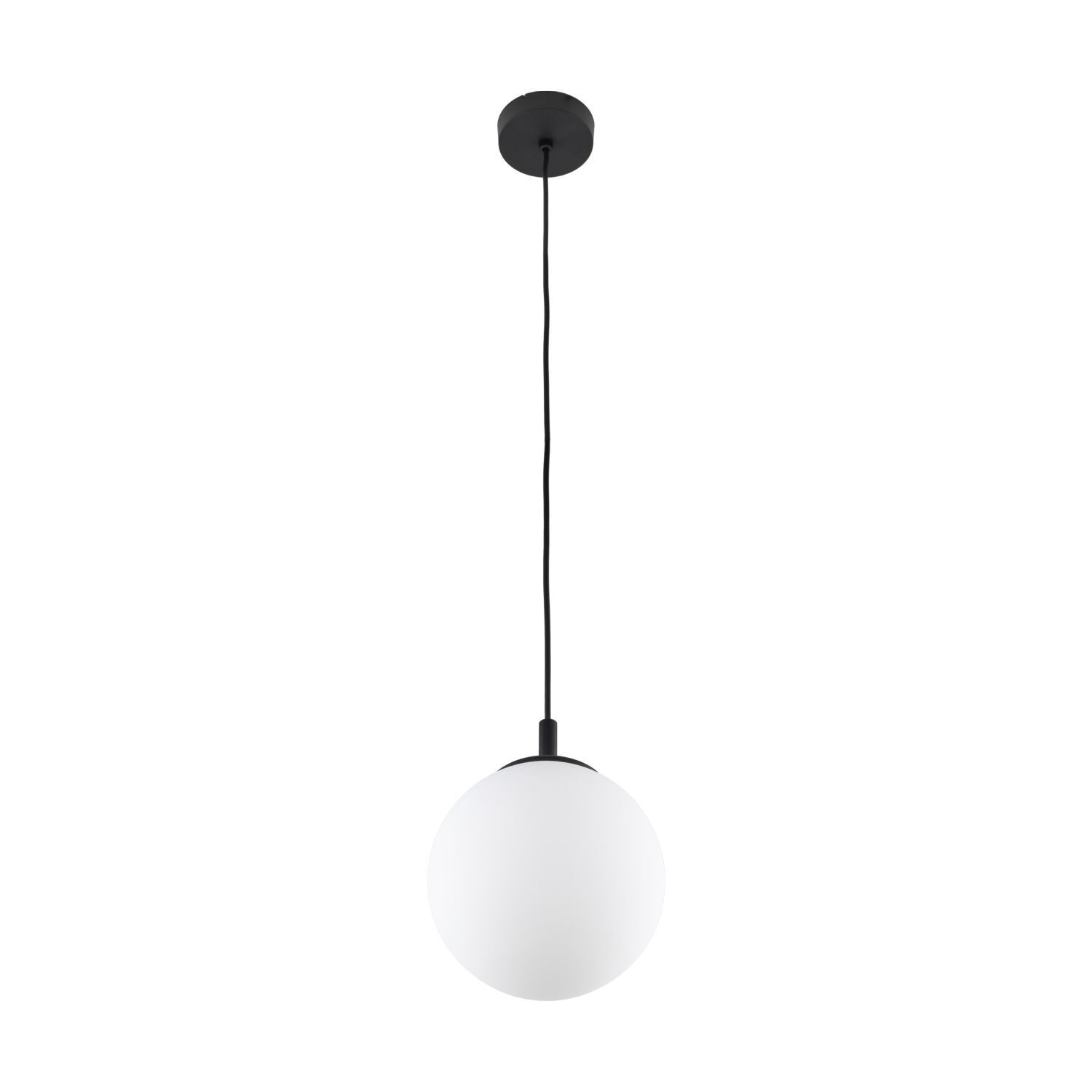 Suspension verre Boule Ø 25 cm Noir Blanc E27 BRYCE