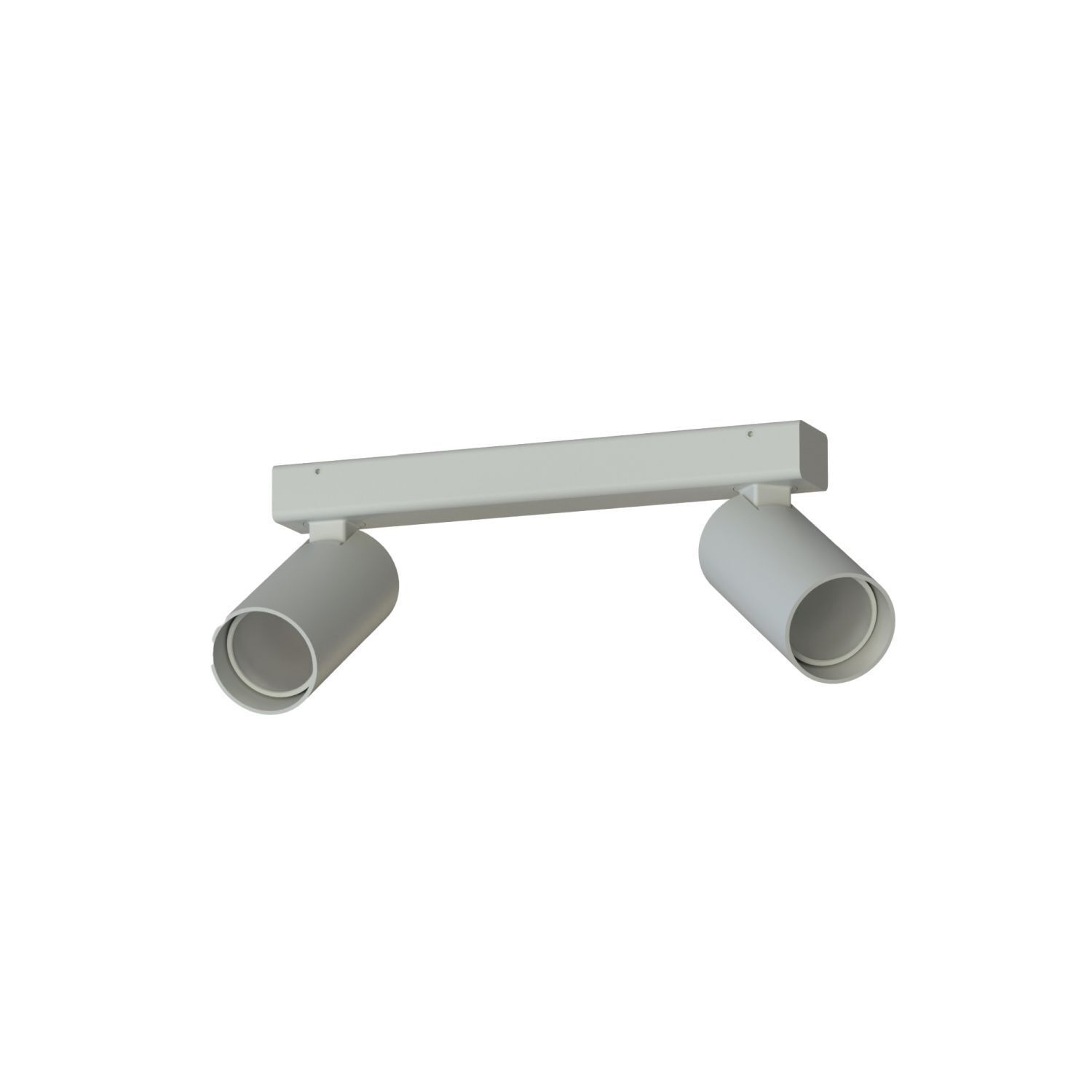 Spot de plafond 2 flammes flexible aluminium gris soie GU10