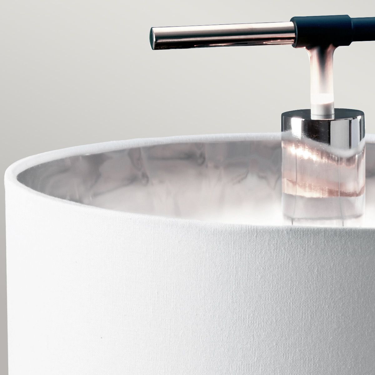 Tischlampe Wohnzimmer Schwarz Weiß Nickel poliert E27 66 cm Sinken, Waschbeckenhahn