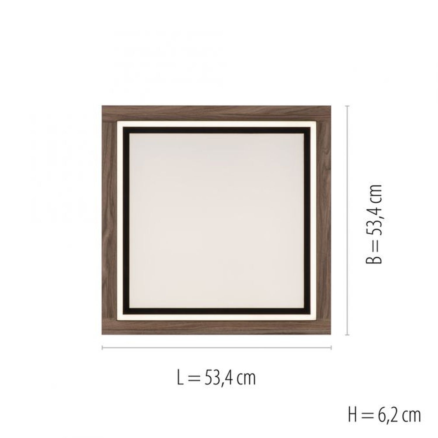 Blendarme Plafonnier LED à intensité variable Bois L:53,4 cm 44 W Spiegel