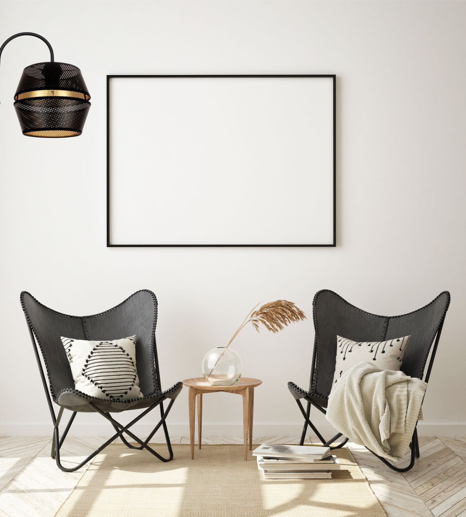 Applique murale de style Métal noir or H:25 cm E27 Innenarchitektur, Inneneinrichtung, Lampe, Kissen, Tabelle