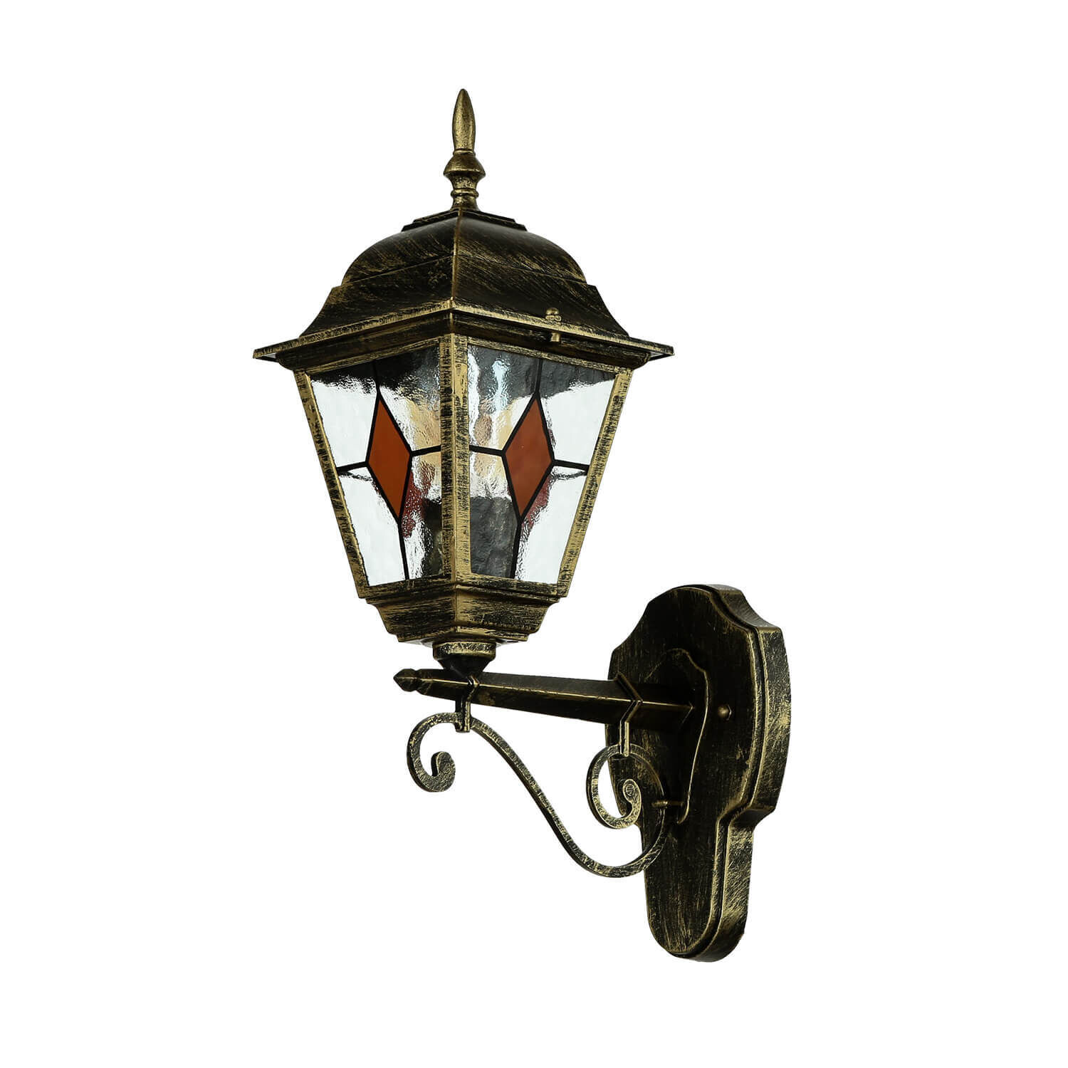 Tiffany Style Lampe extérieure or antique E27 SALZBURG