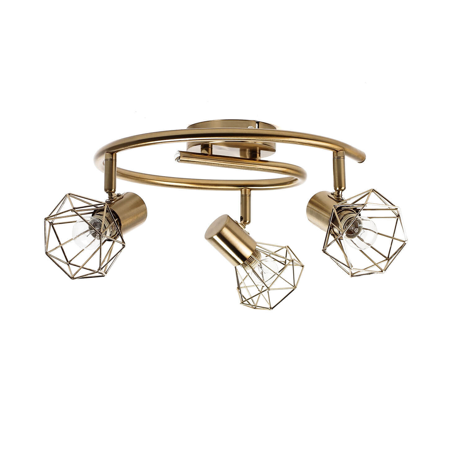 Spot géométrique métal rétro en laiton polyvalent MIA Leuchte, Zimmer, Duscharmatur, Deckenleuchte, Bronze