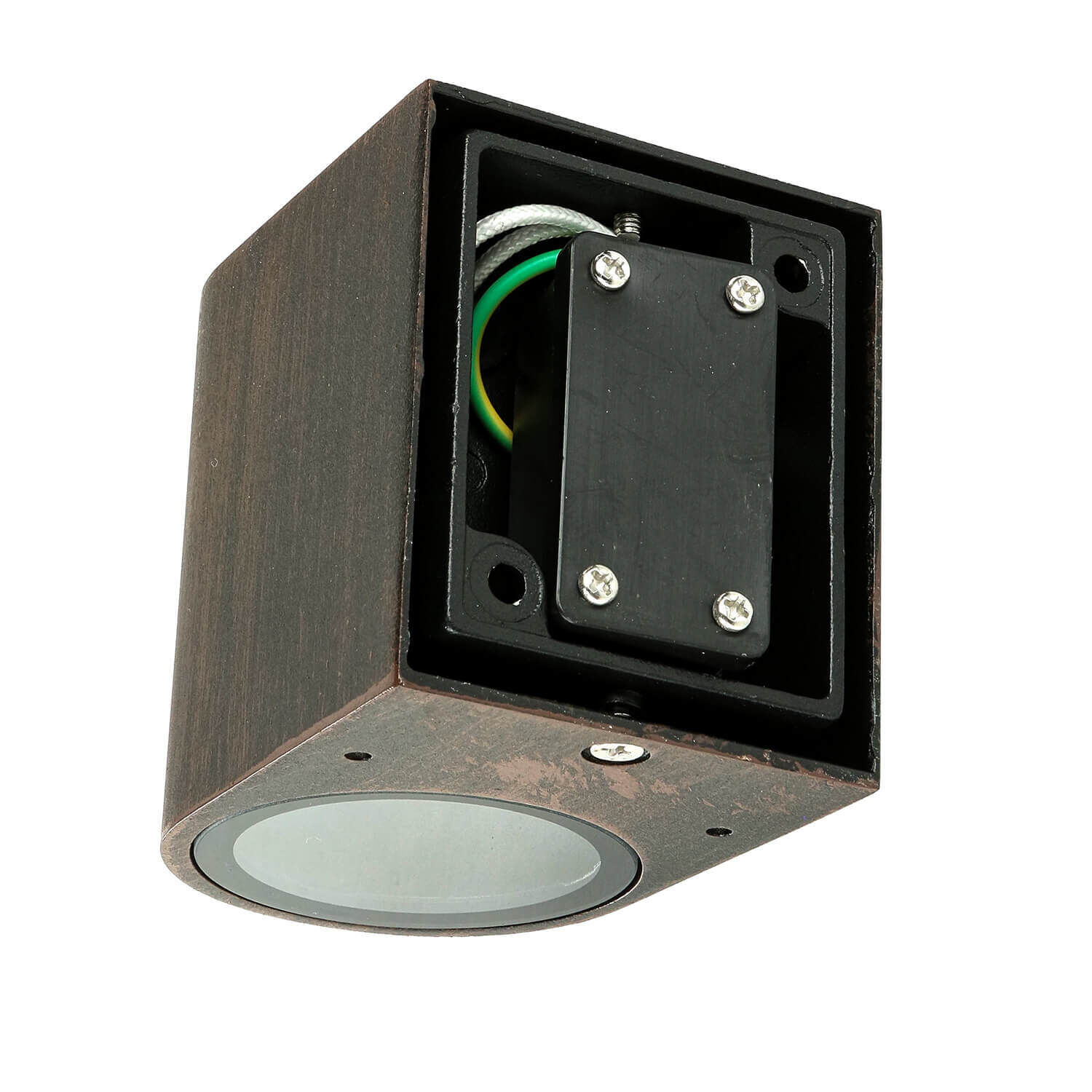 Wandlampe AALBORG außen Down Strahler Braun Antik Elektronik, Sprecher, Postfach