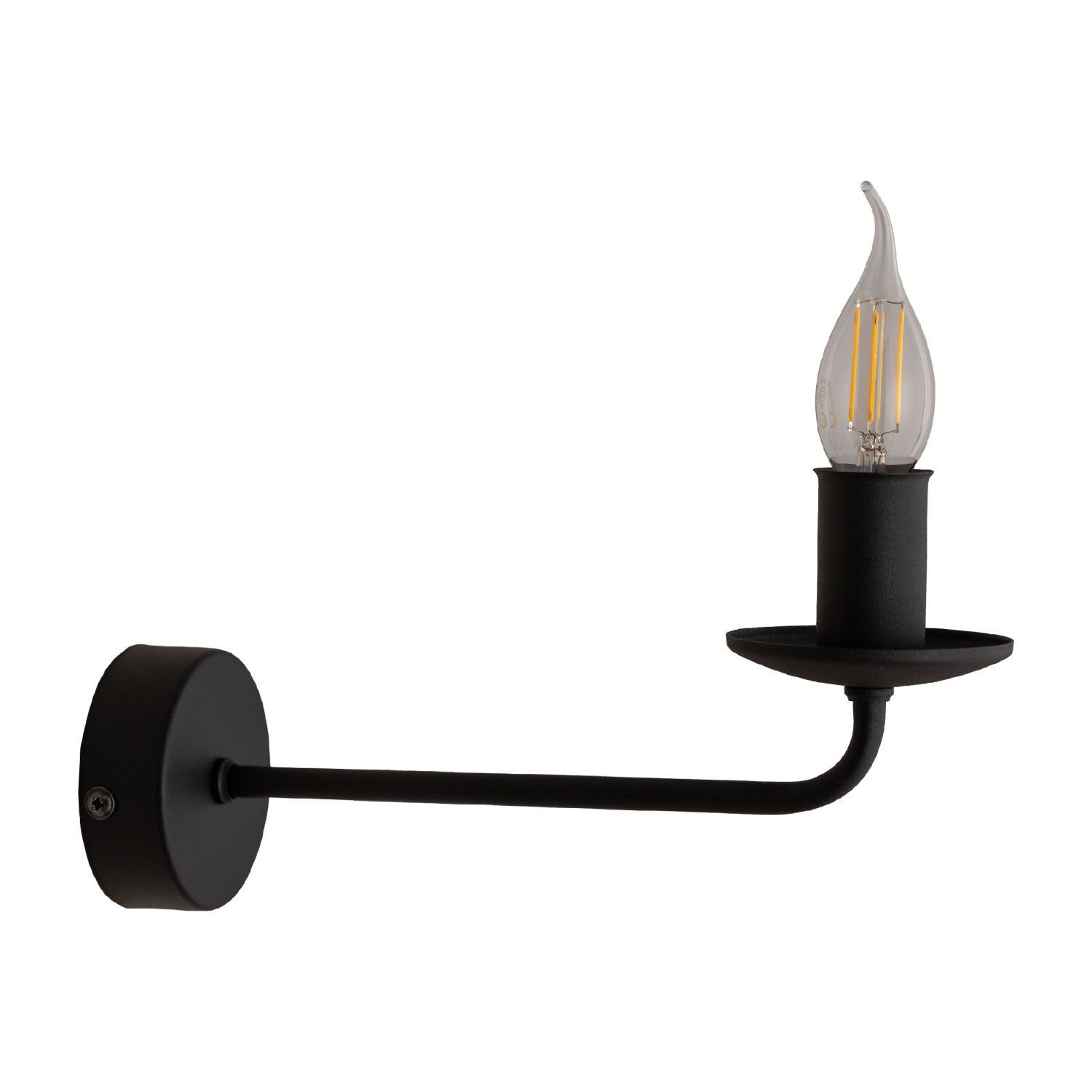 Applique Rustique Métal Noir pour E27 décoratif