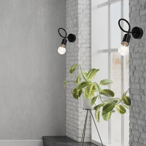 Applique murale Noir Moderne Métal petit pour E27