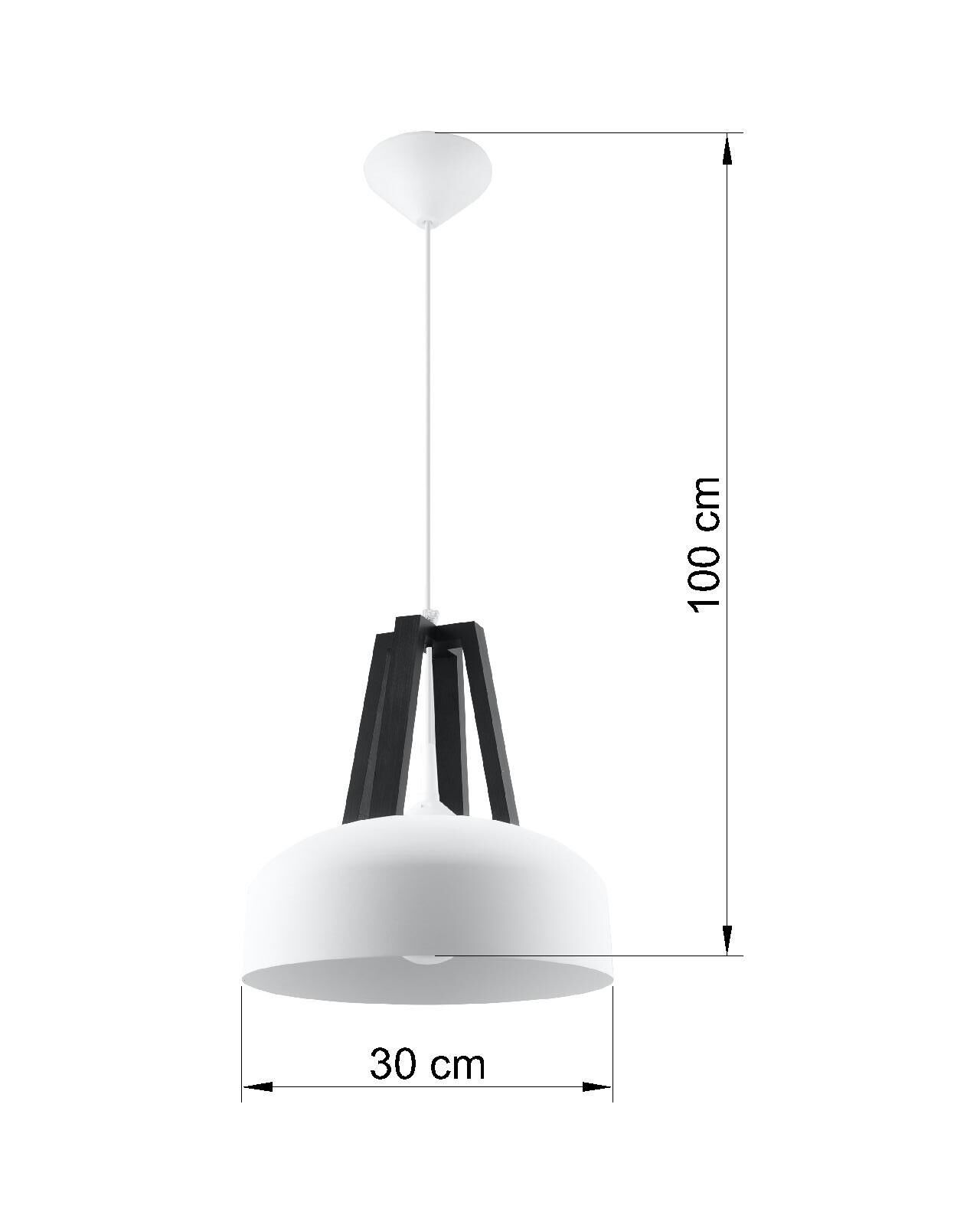 Lampe à suspendre blanche rétro Ø30cm métal E27 MANILIA Cuisine
