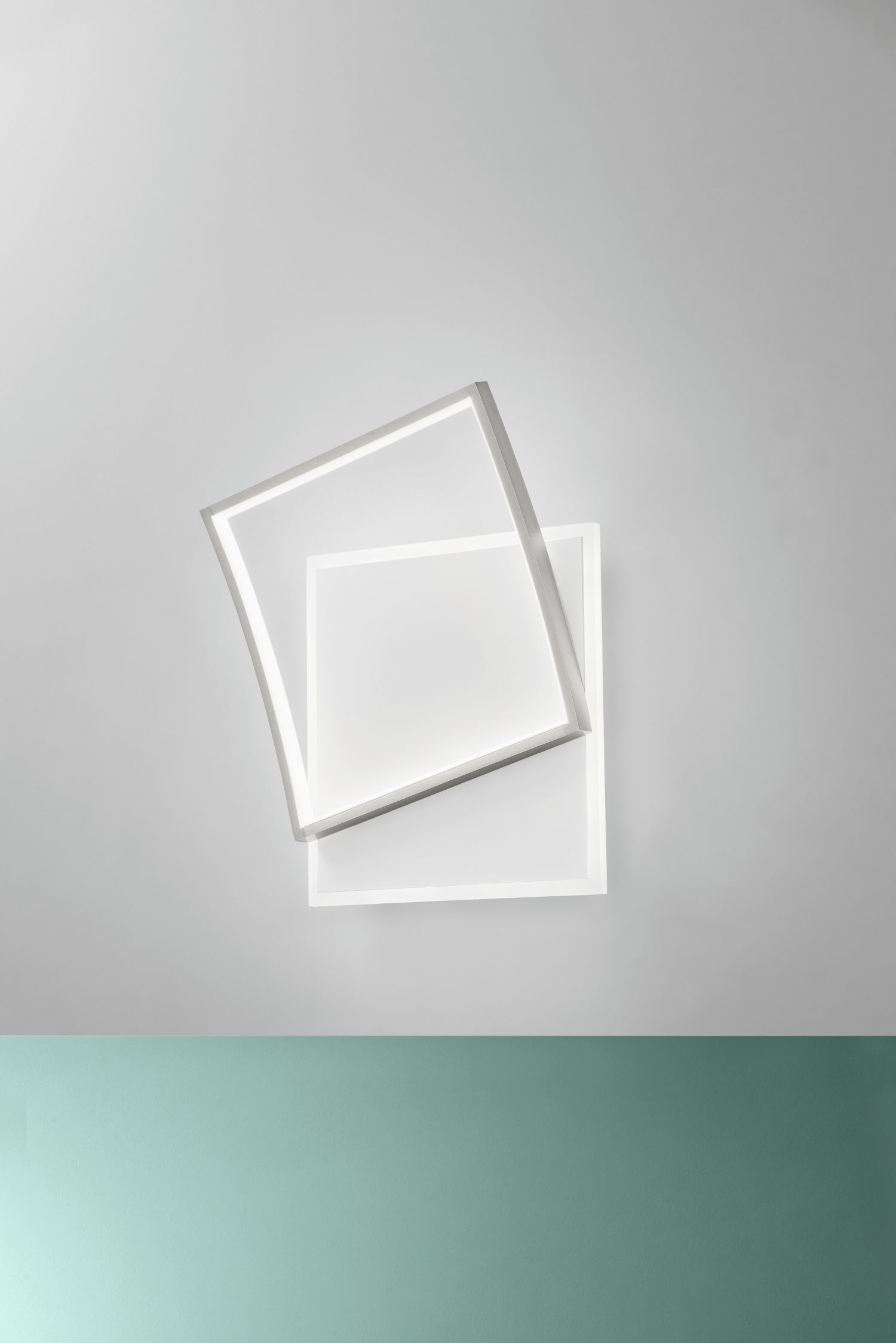 LED Deckenleuchte Weiß Silber 40 W 4800 lm L:42 cm LED-Lampe, Wandleuchte, quadratischer Rahmen, modernes Design, Lichtquelle