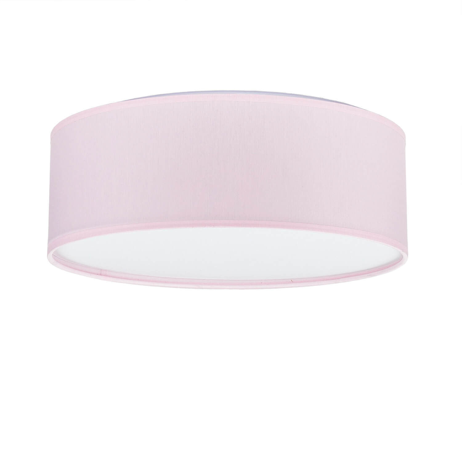 Lampe pour chambre d'enfant Rose Ø 38 cm rond plat abat-jour en tissu