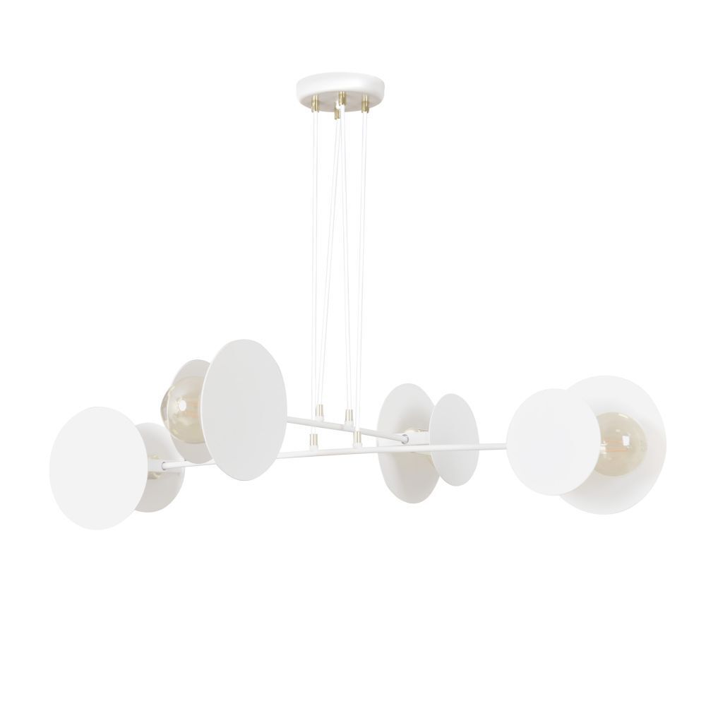 Suspension réglable Blanc Moderne 4x E27 Métal