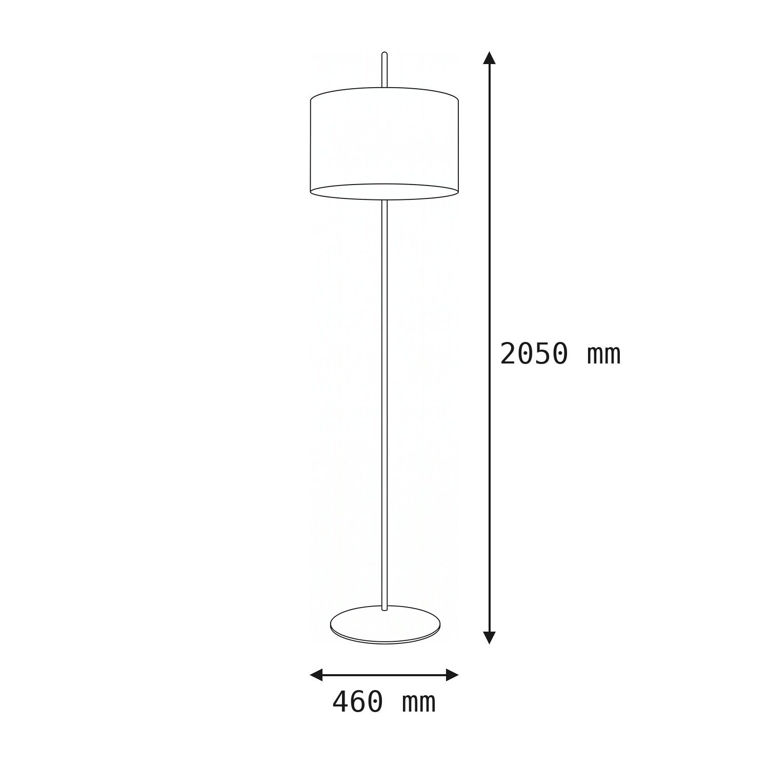 le67106-stehlampe-wohnzimmer-innen-metall-textil-modern-e27-ip20-schwarz-gold-06 fußbodenlampe, stehen lampe, lampenschirm, metallsäule, runde basis