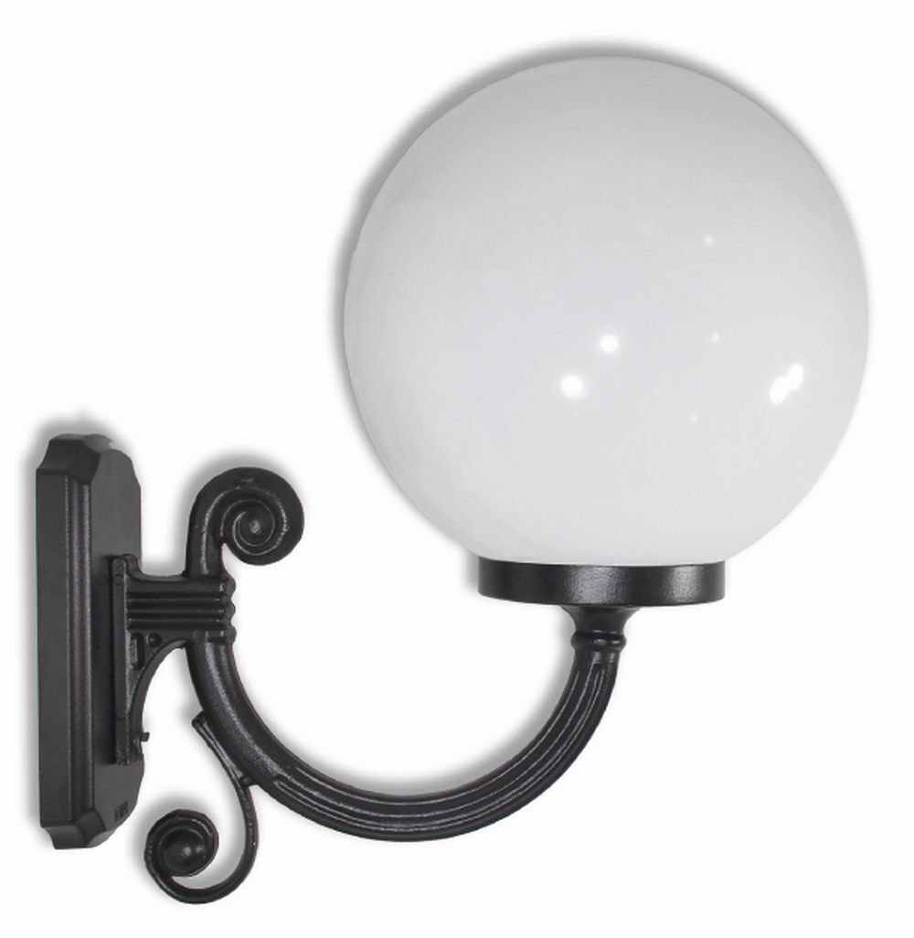 Lampe d'extérieur stylée Noir Blanc Abat-jour sphérique IP43
