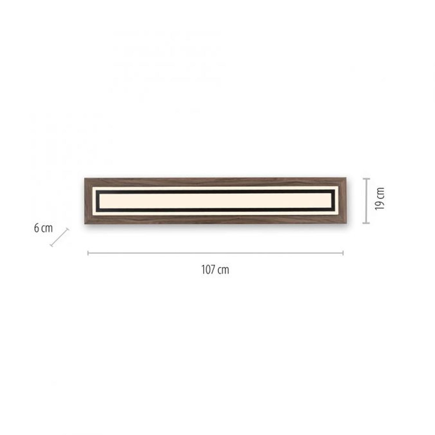 Blendarme LED Plafonnier bois à intensité variable 107 cm 5500 lm