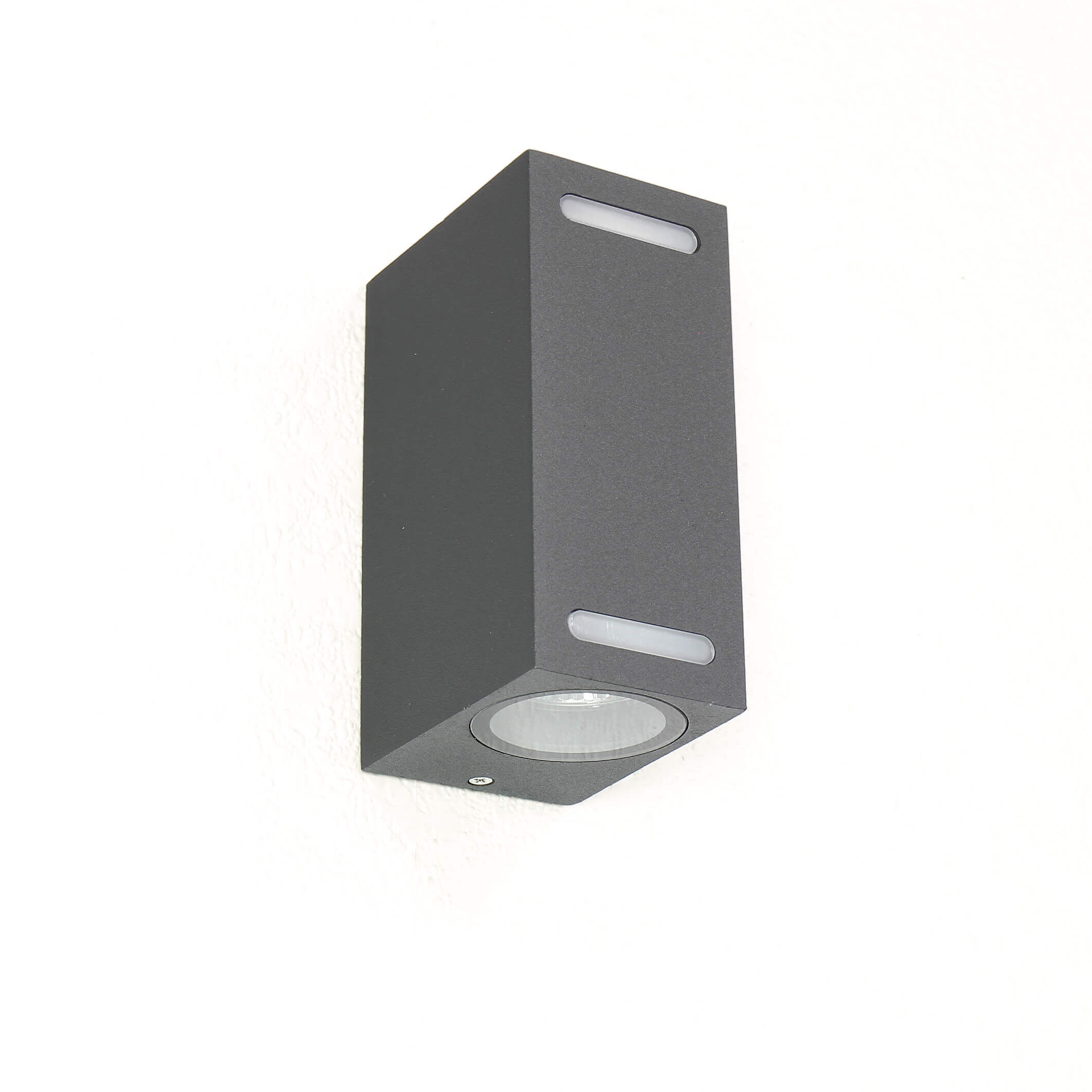 Up Down Wandlampe AALBORG Aluminium eckig IP44 Haus Deckenleuchte