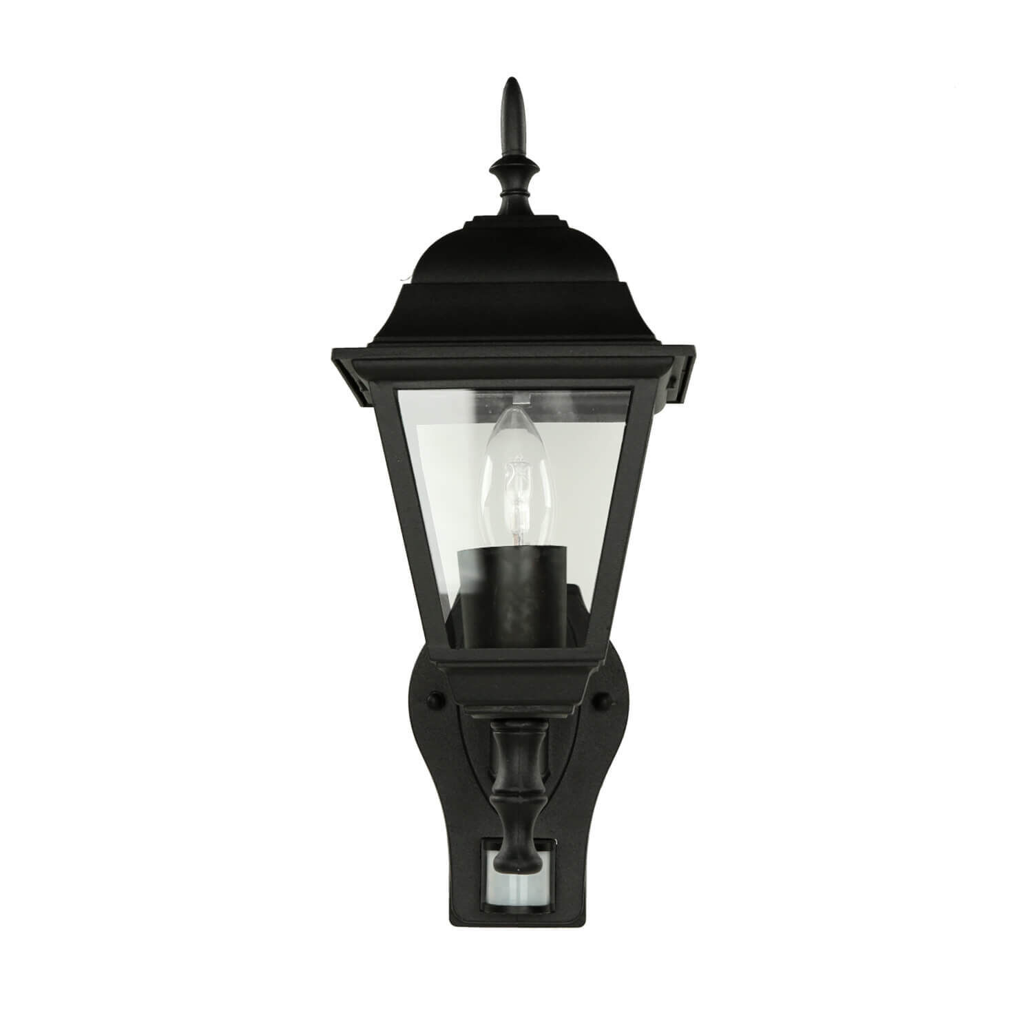 Außenleuchte mit Bewegungsmelder IP44 schwarz TIROL Lampe, Postfach