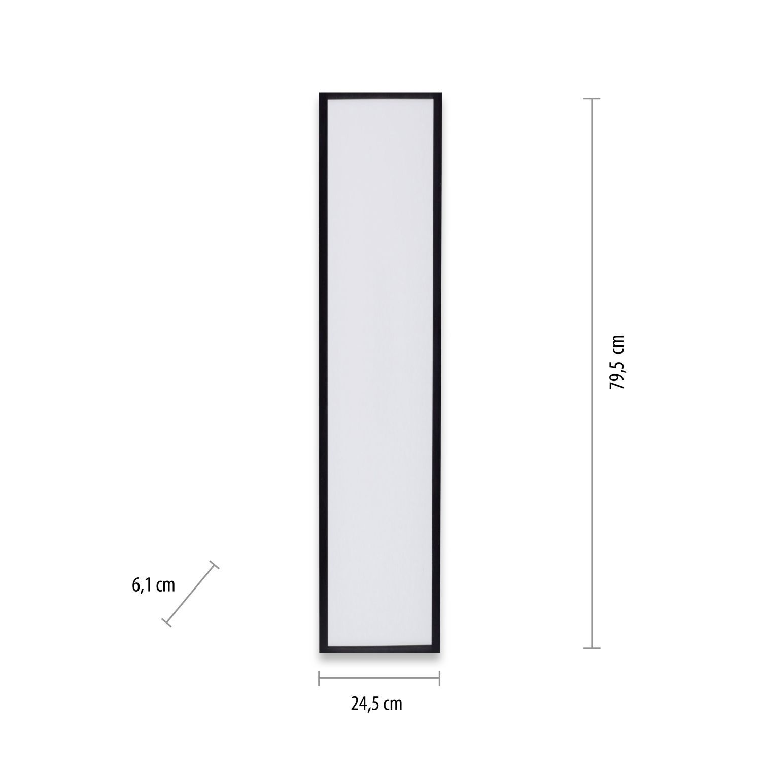 Lampe de plafonnier LED plate noire L:79,5 cm 14 W 3000 K