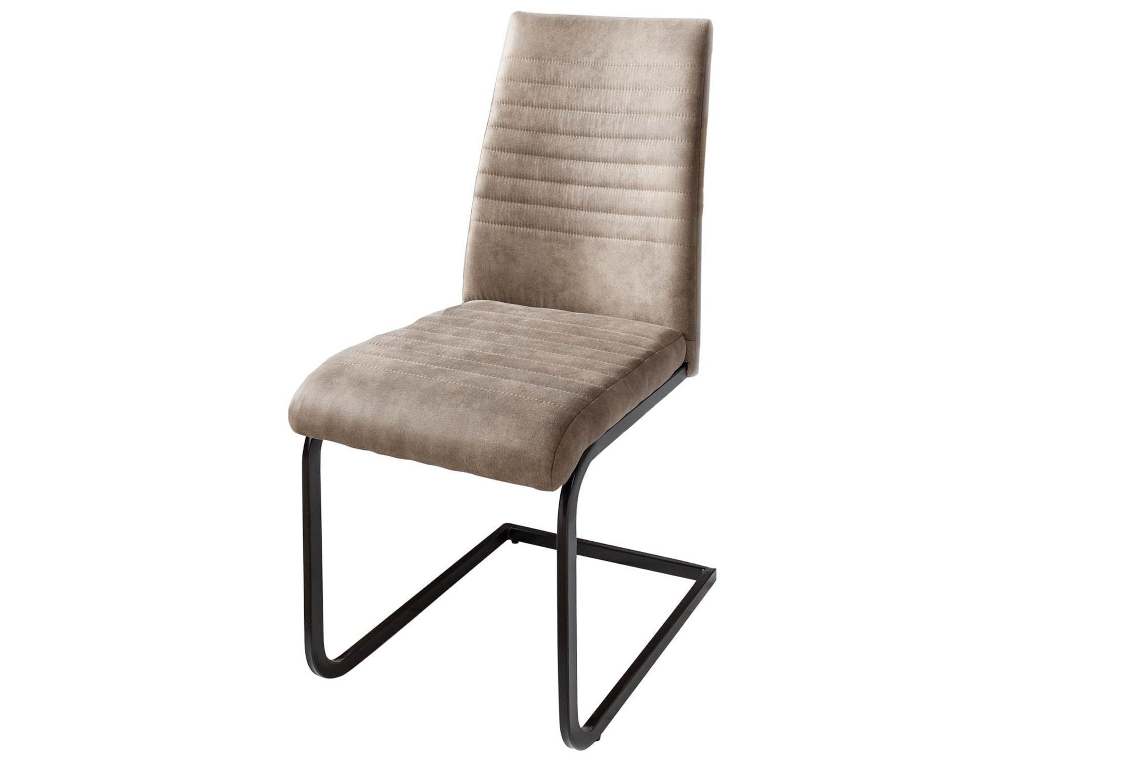 Chaise à bascule sans accoudoirs Taupe Noir Tissu Métal