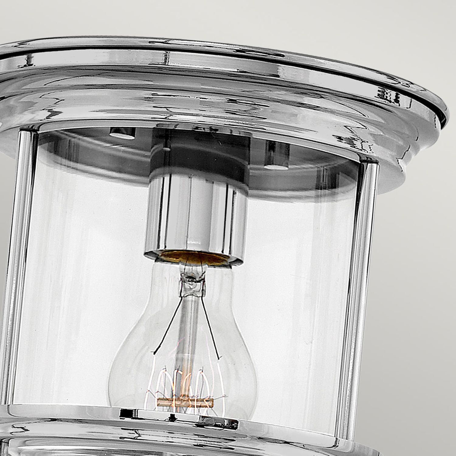 Lampe de salle de bains Plafond Métal Verre E27 IP44 D : 19,6 cm Chrome
