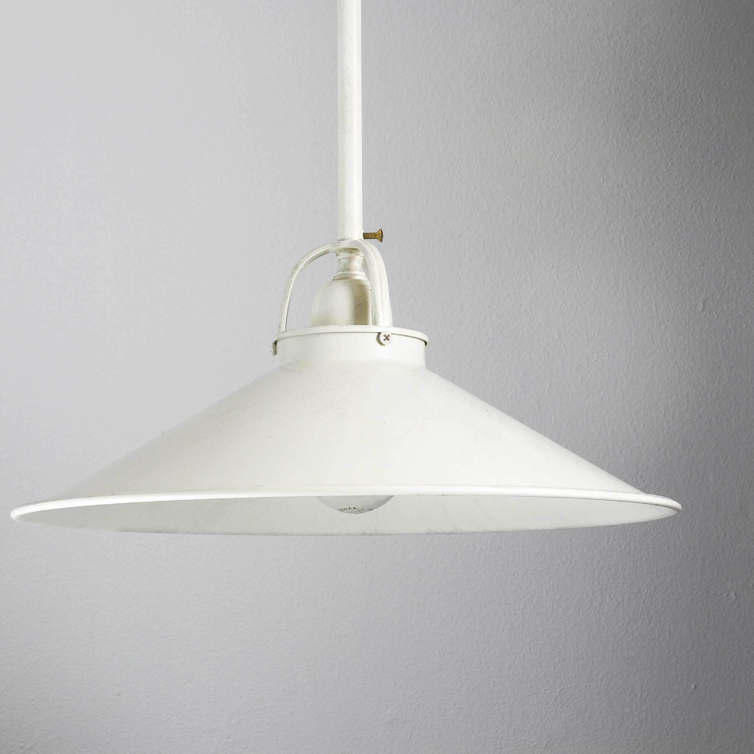 Deckenlampe Weiß Gold Shabby Chic aus Echt-Messing Lampe, Leuchte