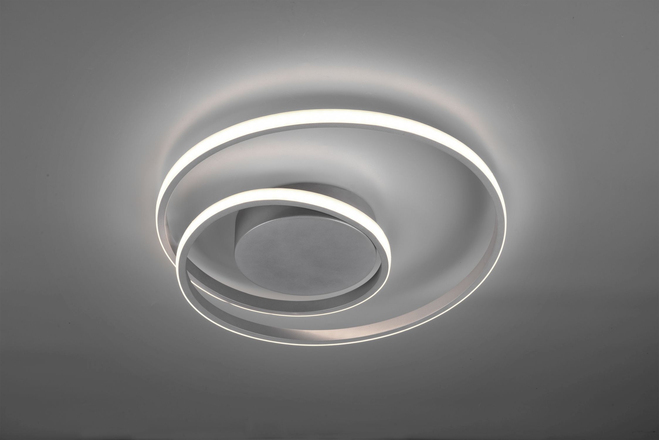 Lampe de plafonnier LED métal en titane 2500 lm L:39 cm Spirale